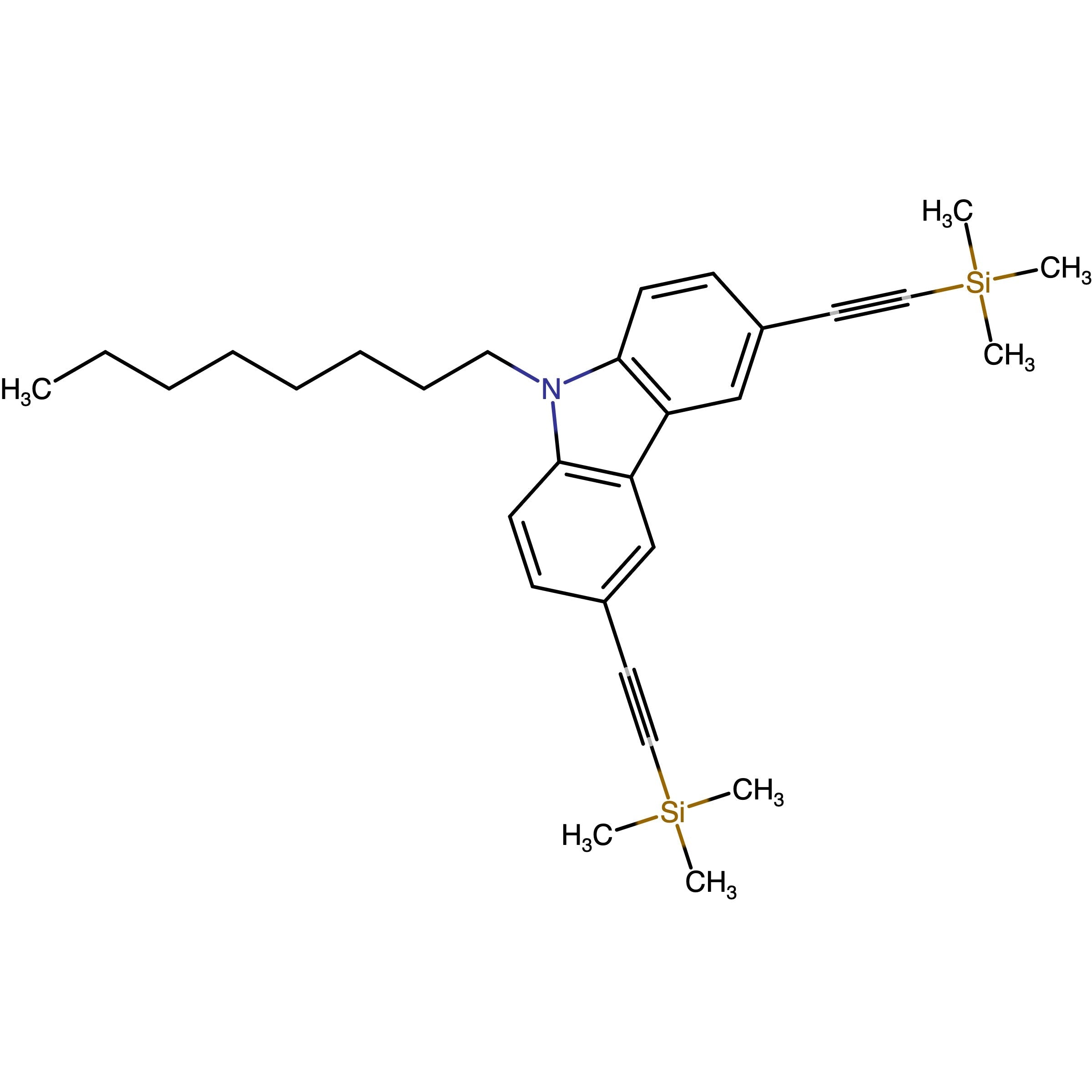 CAS 934602-39-8 | 3,6-Bis((trimethylsilyl)ethynyl)-9-octylcarbazole