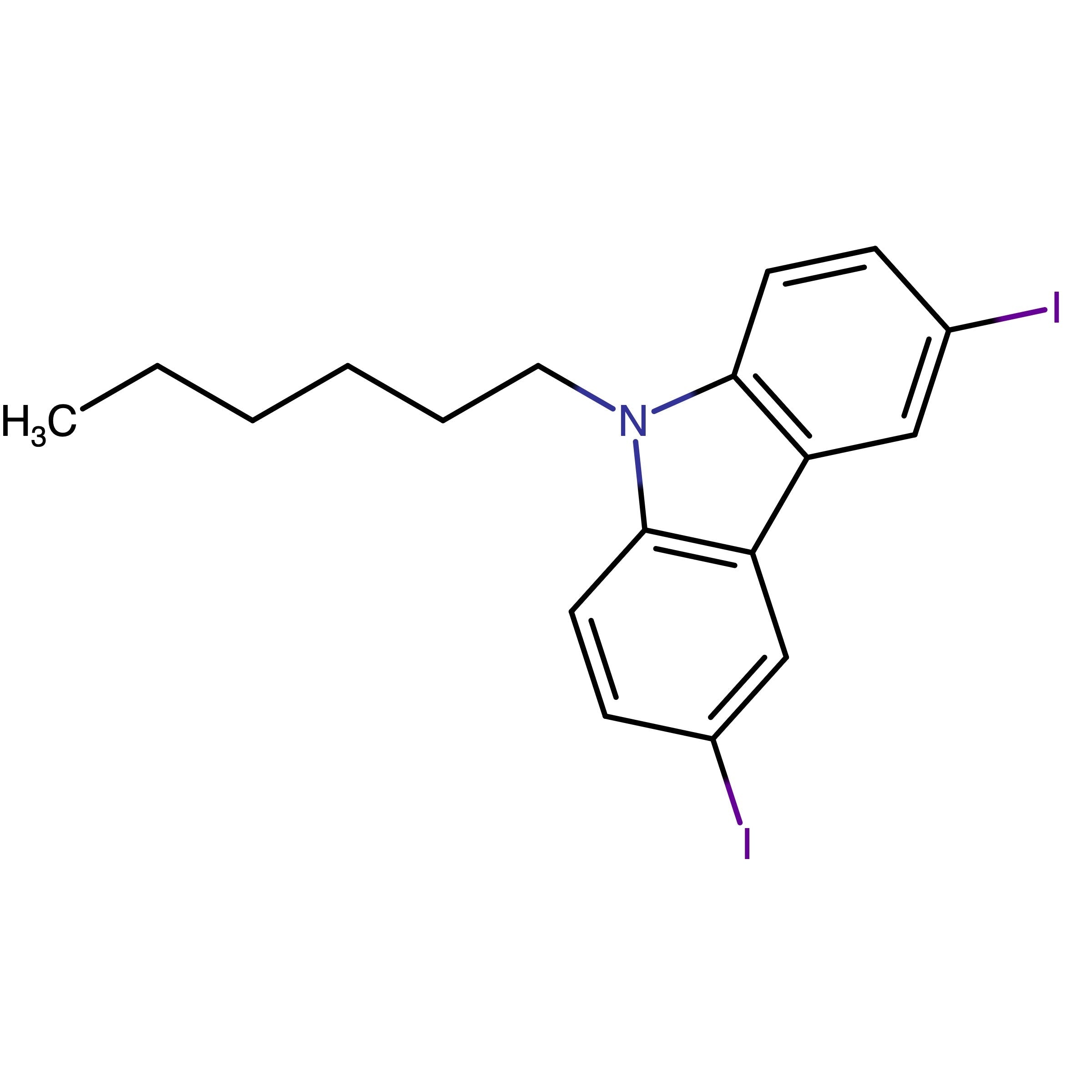 CAS 156972-66-6 | 3,6-Diiodo-9-hexyl-9H-carbazole