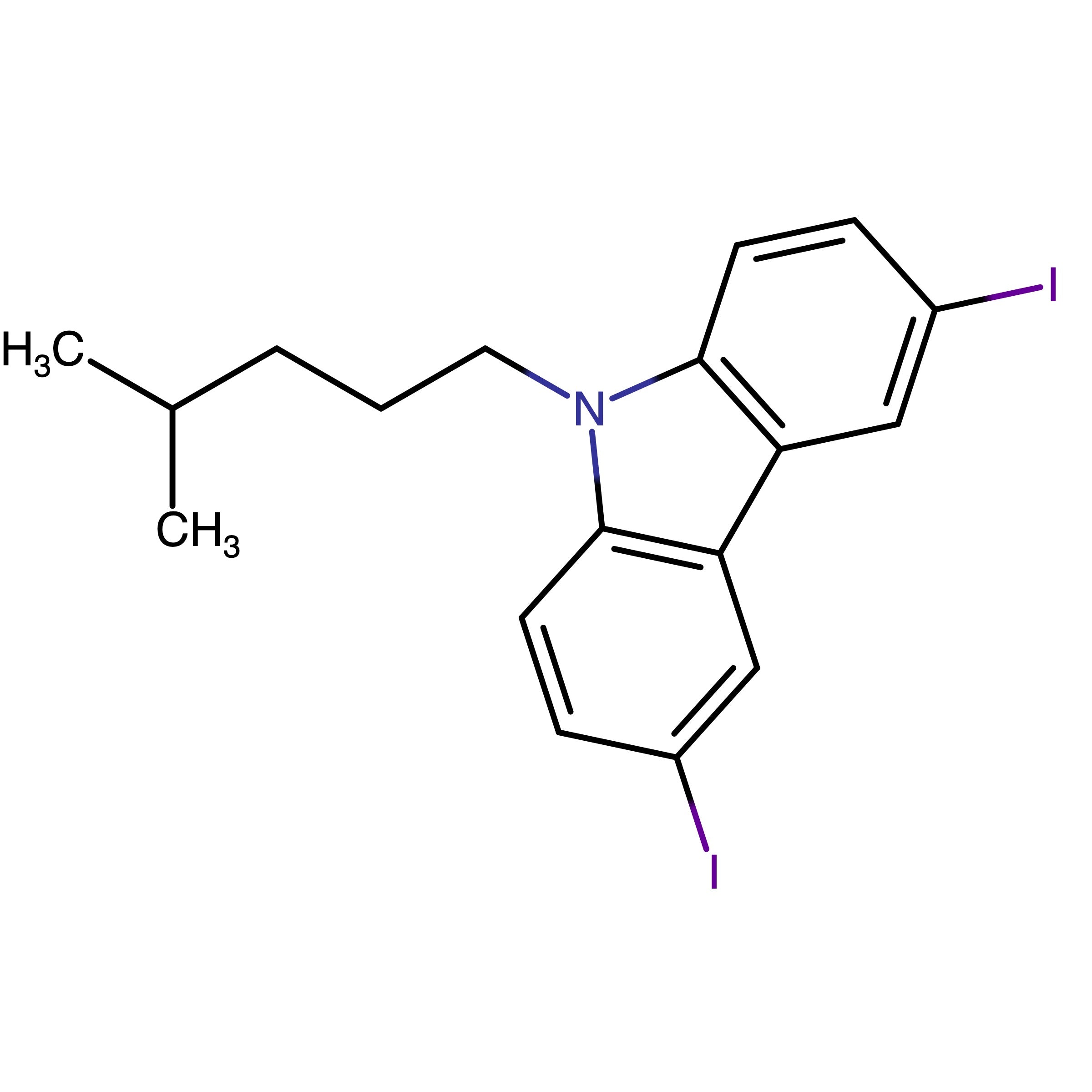 CAS 1564289-02-6 | 3,6-Diiodo-9-(4-methylpentyl)-9H-carbazole