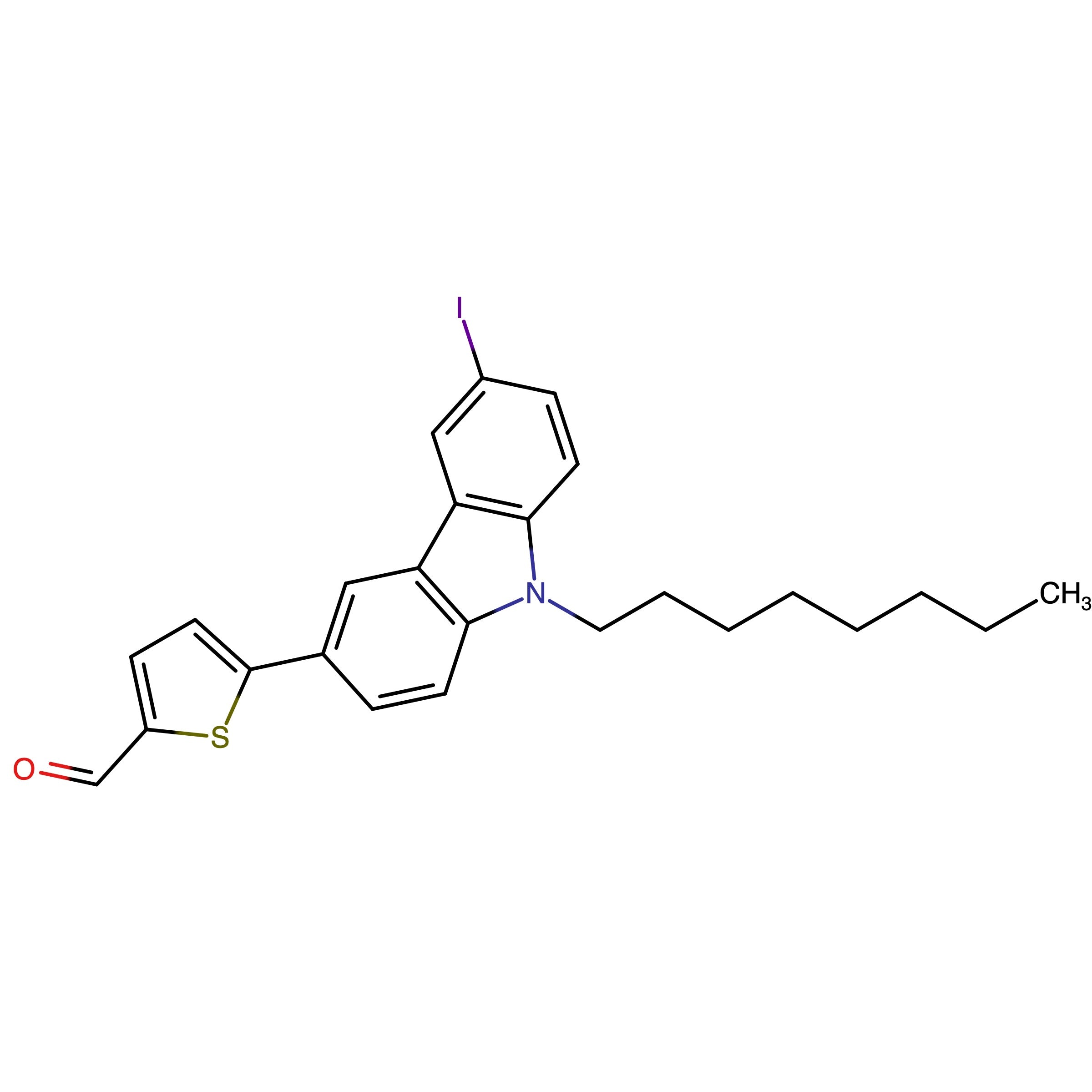CAS 1564289-03-7 | 5-(6-Iodo-9-octyl-9H-carbazol-3-yl)thiophene-2-carbaldehyde