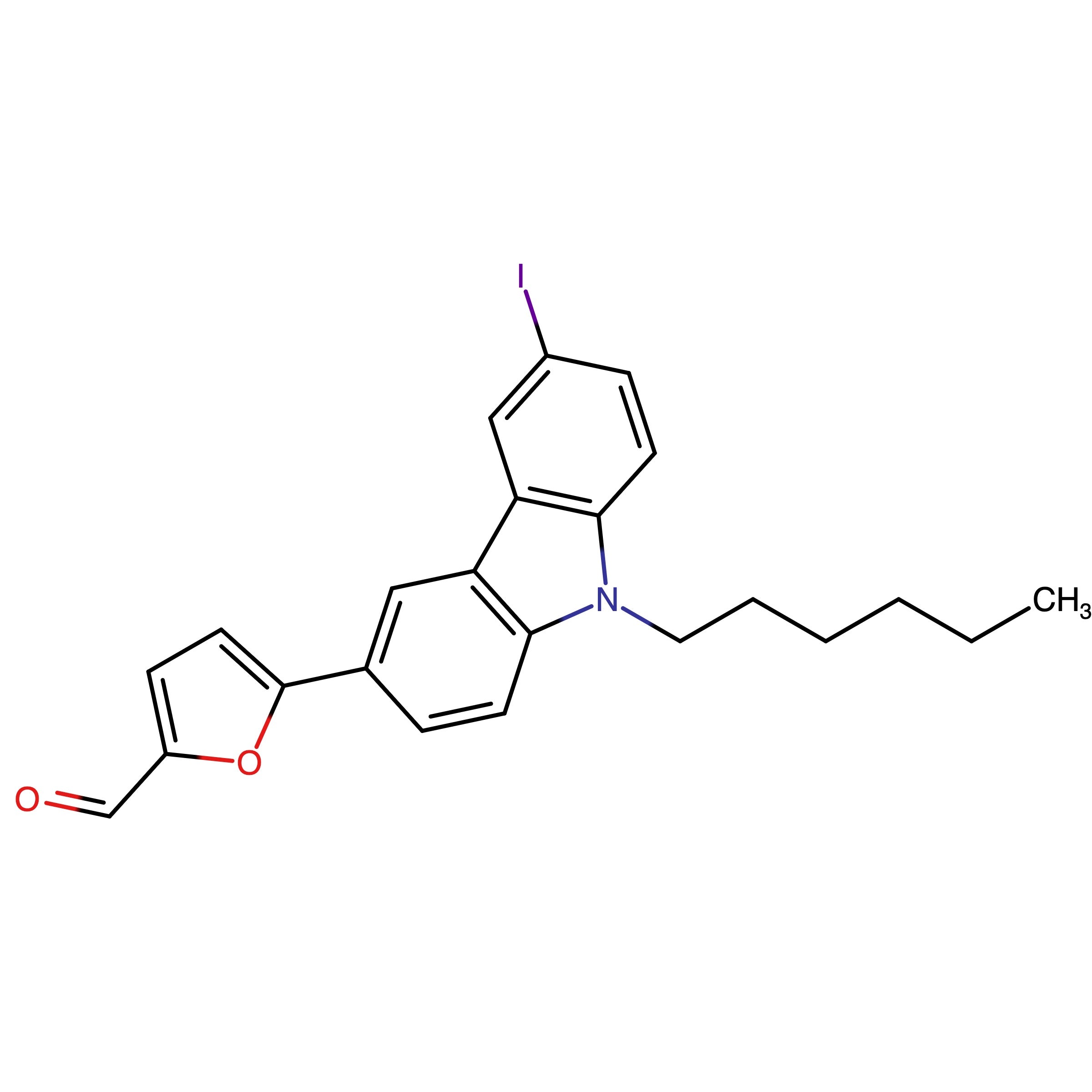 CAS 1564289-05-9 | 5-(9-Hexyl-6-iodo-9H-carbazol-3-yl)furan-2-carbaldehyde