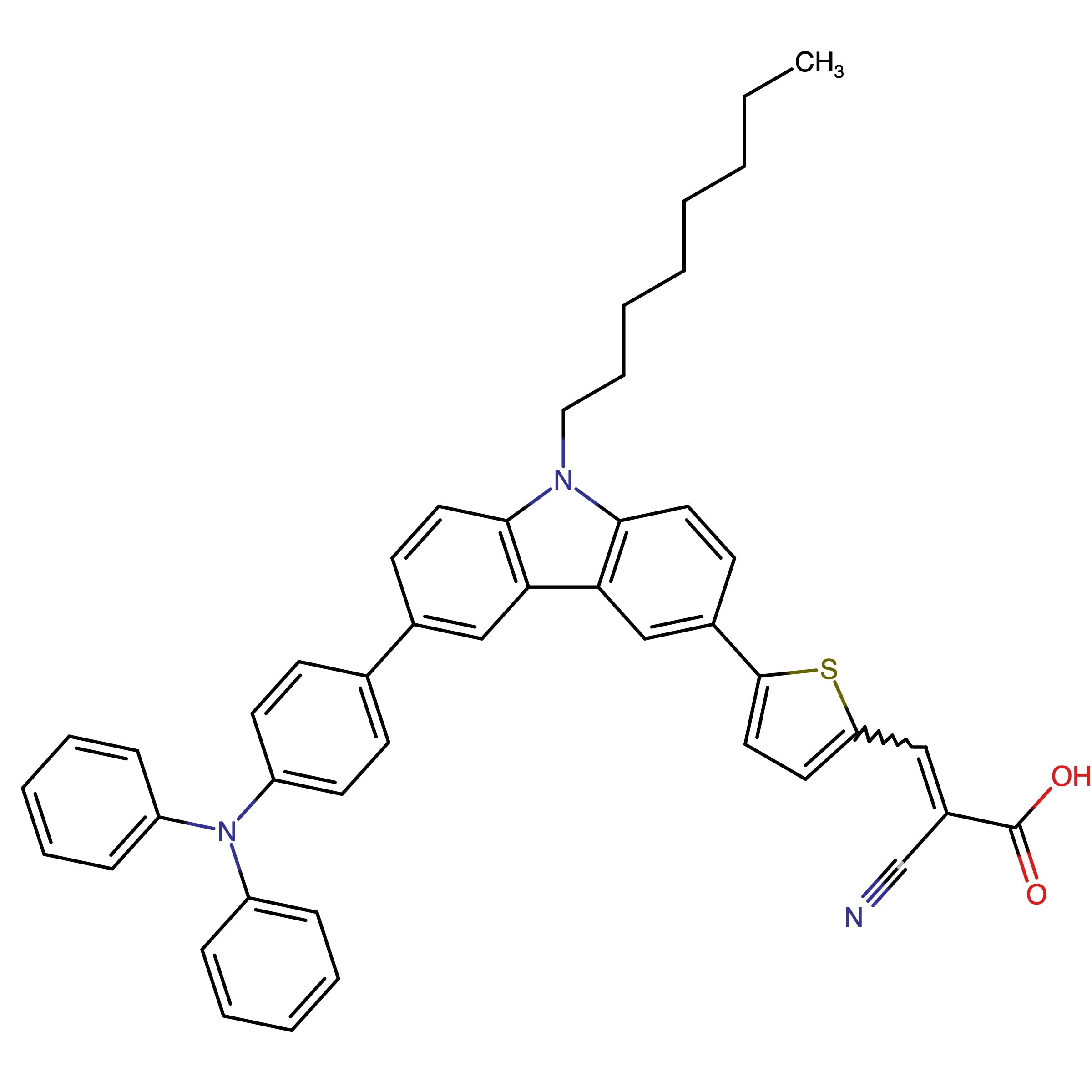 CAS 1564289-10-6 | 2-Cyano-3-(5-(6-(4-(diphenylamino)phenyl)-9-octyl-9H-carbazol-3-yl)thiophen-2-yl)acrylic acid