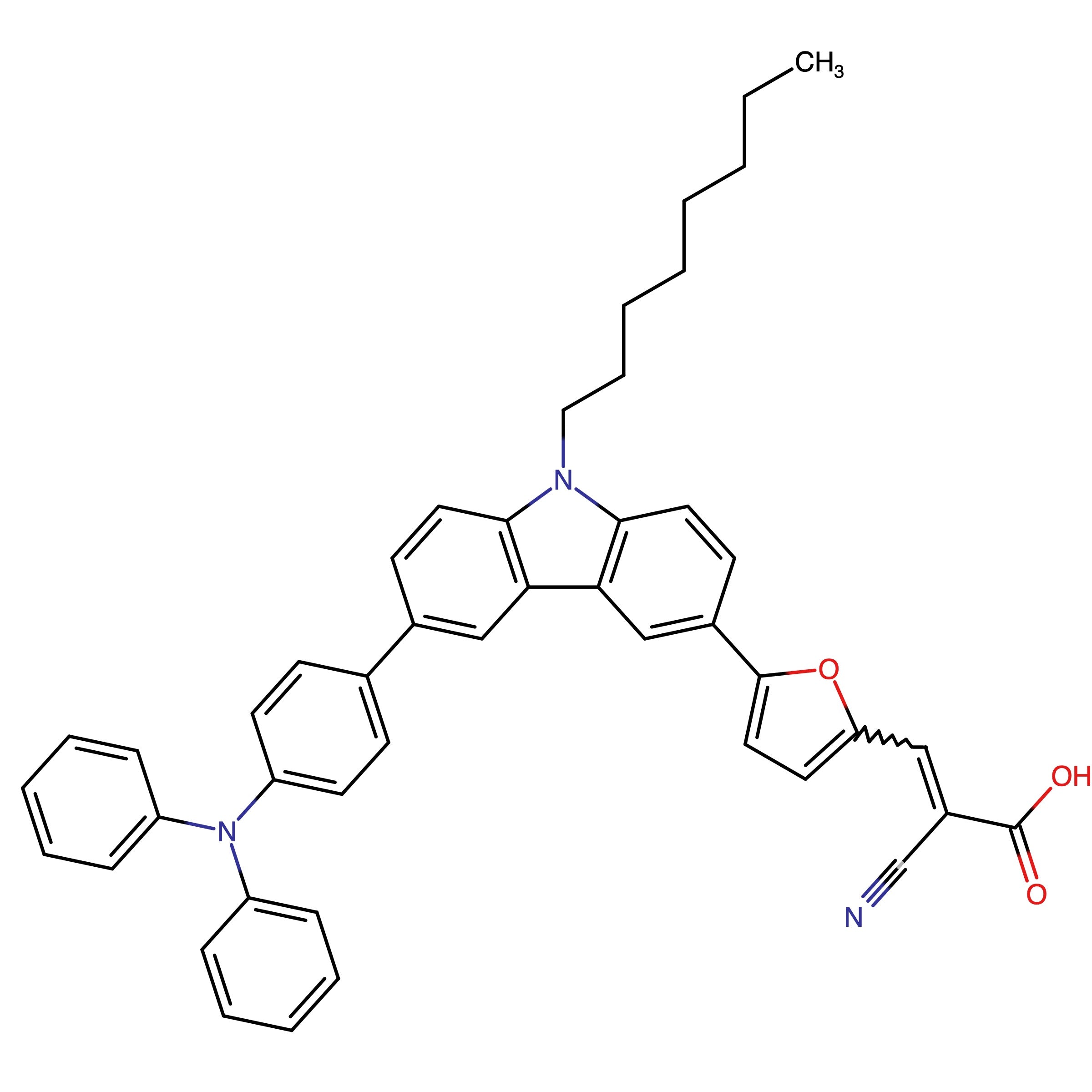 CAS 1564289-11-7 | 2-Cyano-3-(5-(6-(4-(diphenylamino)phenyl)-9-octyl-9H-carbazol-3-yl)furan-2-yl)acrylic acid