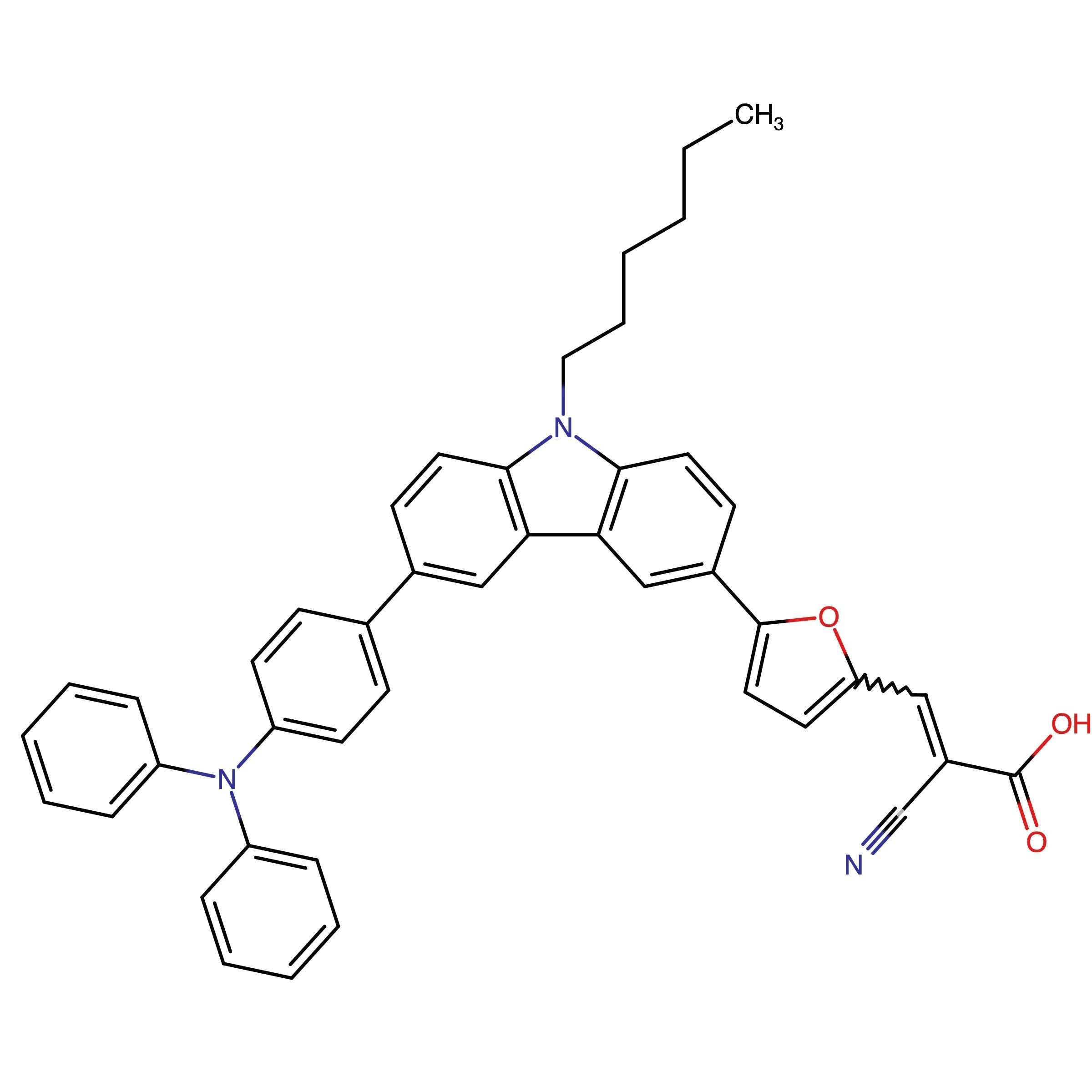 CAS 1564289-12-8 | 2-Cyano-3-(5-(6-(4-(diphenylamino)phenyl)-9-hexyl-9H-carbazol-3-yl)furan-2-yl)acrylic acid