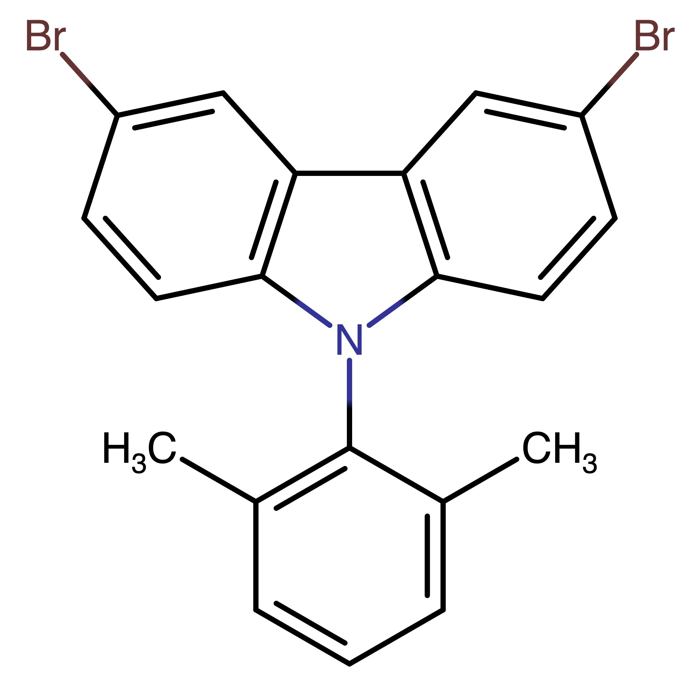 CAS 1092807-69-6 | 3,6-Dibromo-9-(2,6-dimethylphenyl)carbazole