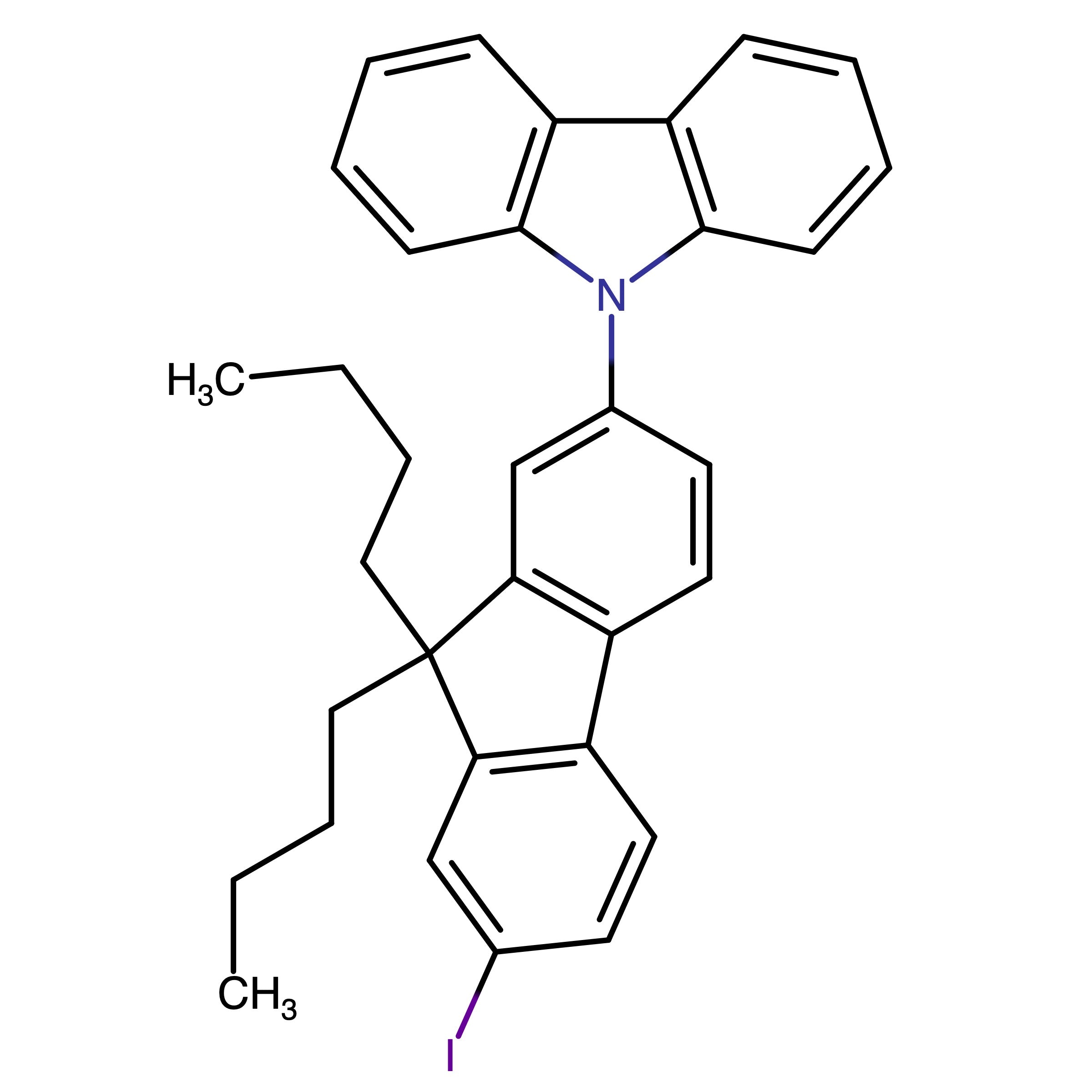 CAS 1017610-72-8 | 2-Iodo-7-(9H-carbazol-9-yl)-9,9-dibutylfluorene