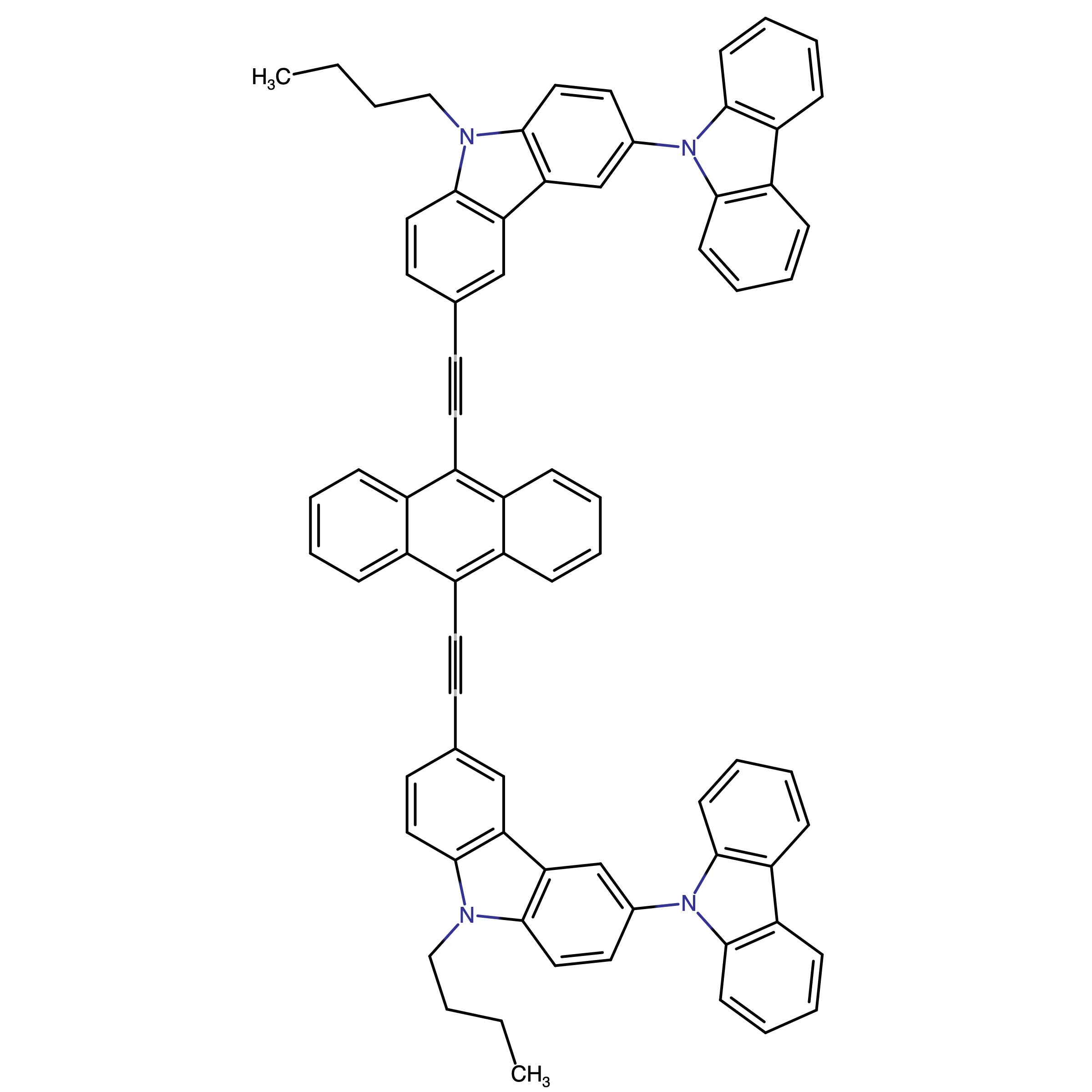 CAS 1976030-12-2 | 9,10-Bis{[6-(9H-carbazol-9-yl)-9-butylcarbazol-3-yl]ethynyl}-anthracene