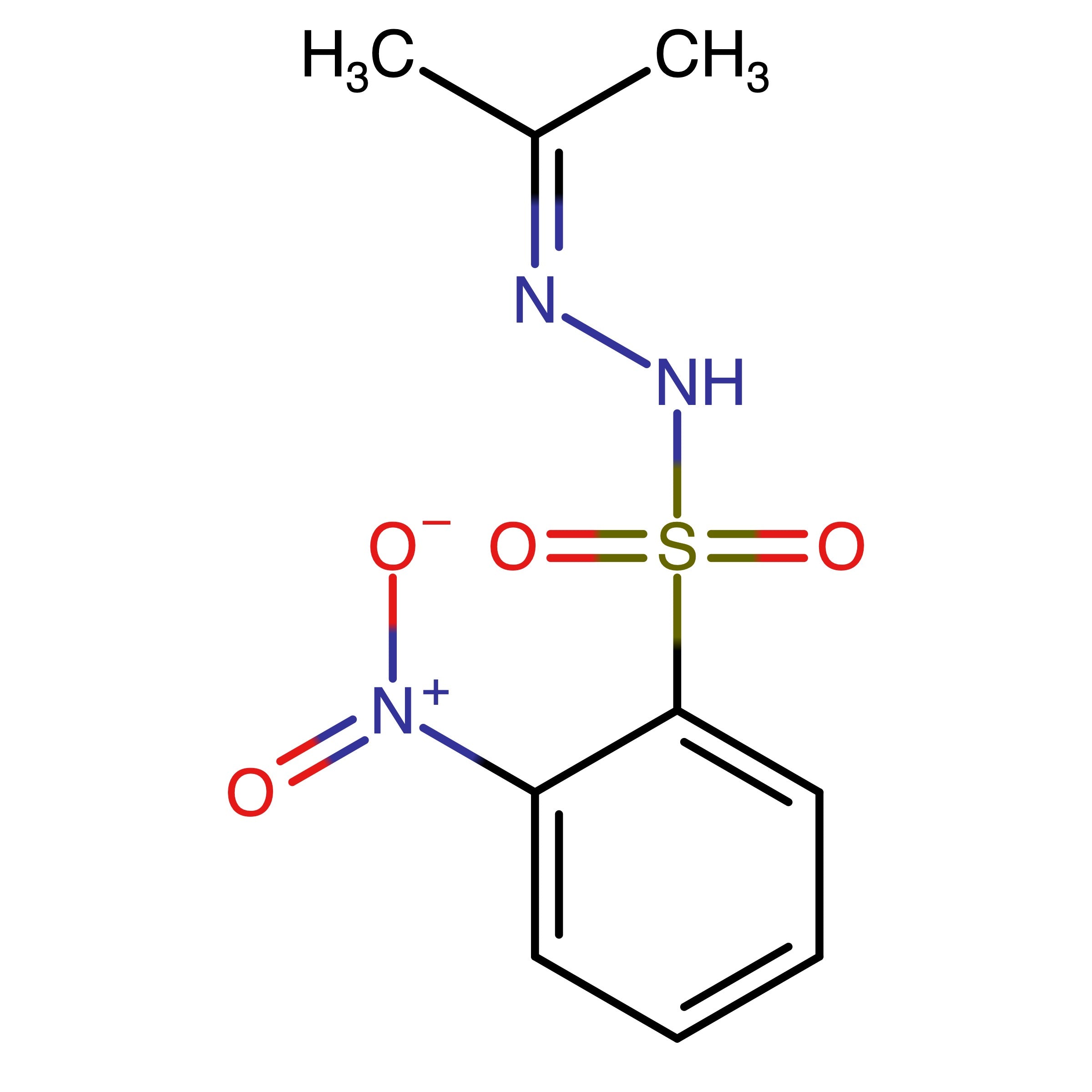 CAS 6655-27-2 | 2-Nitro-N-(propan-2-ylidene)benzenesulfono hydrazide | MFCD09800525