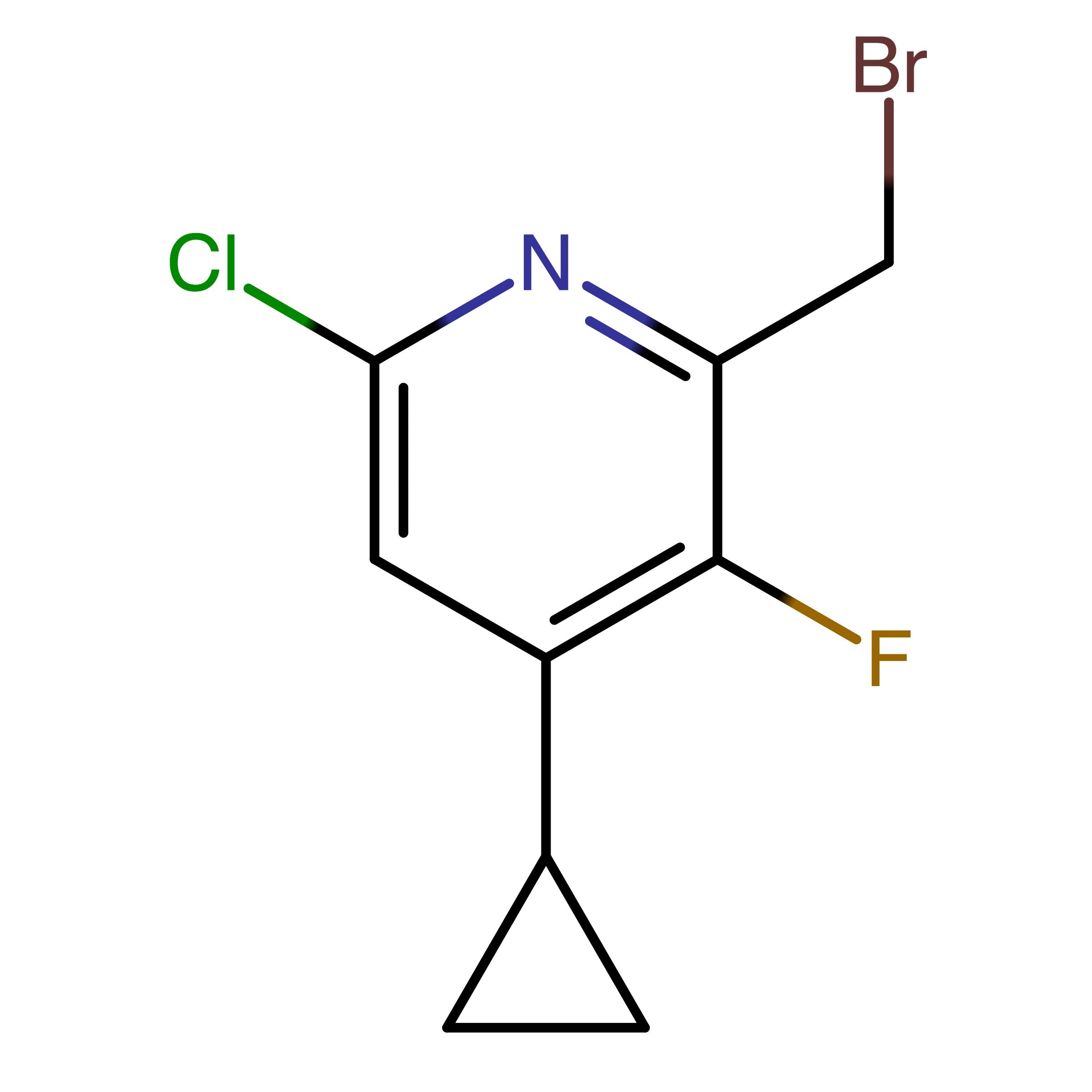 CAS 2677803-53-9 | 2-(Bromomethyl)-6-chloro-4-cyclopropyl-3-fluoropyridine