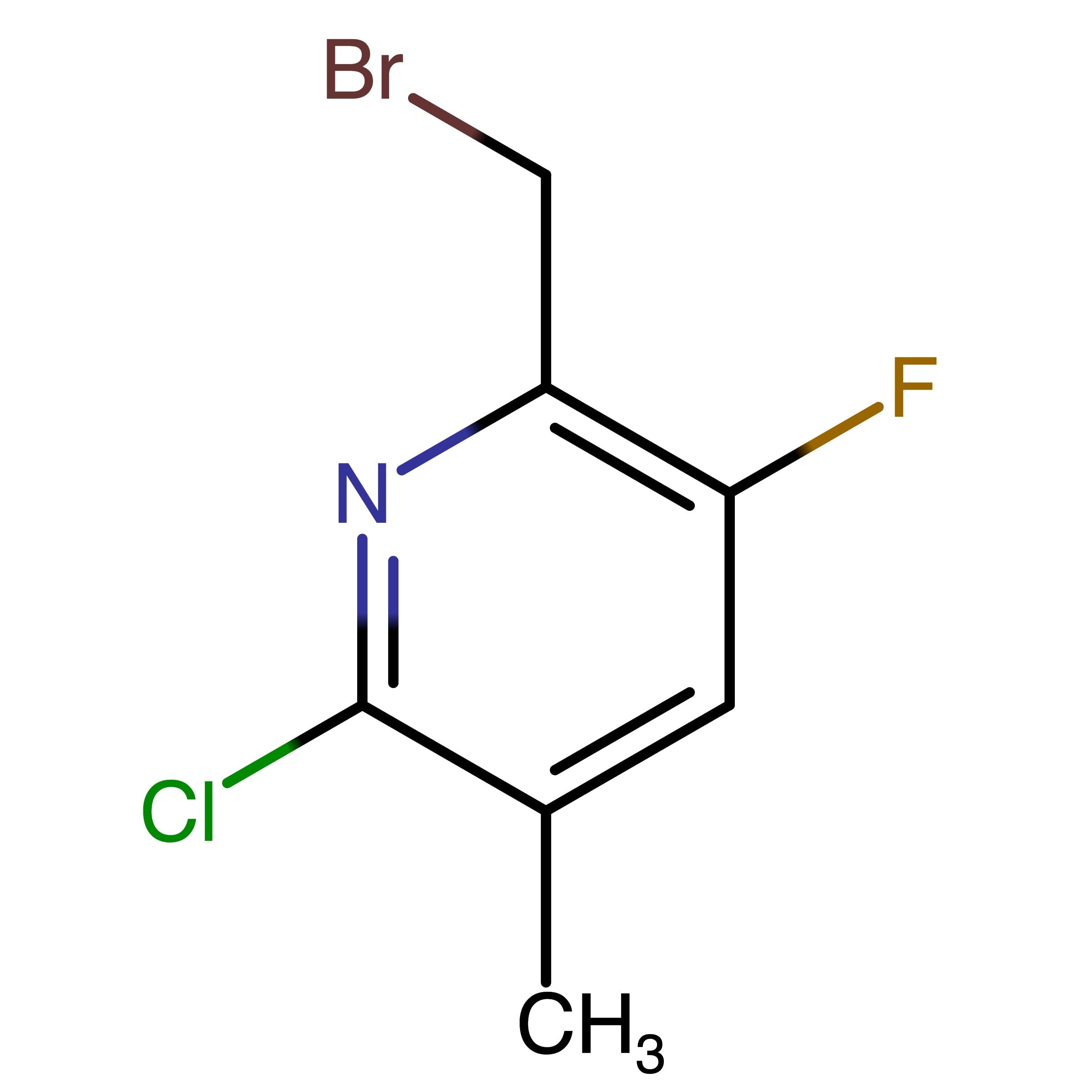CAS 2677803-57-3 | 2-(Bromomethyl)-6-chloro-3-fluoro-5-methylpyridine