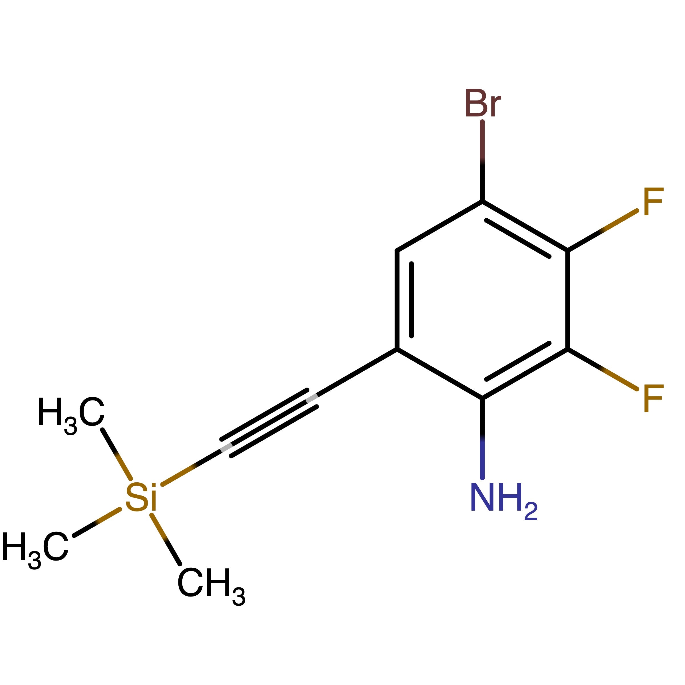 CAS 1589004-84-1 | 4-Bromo-2,3-difluoro-6-((trimethylsilyl)ethynyl)aniline