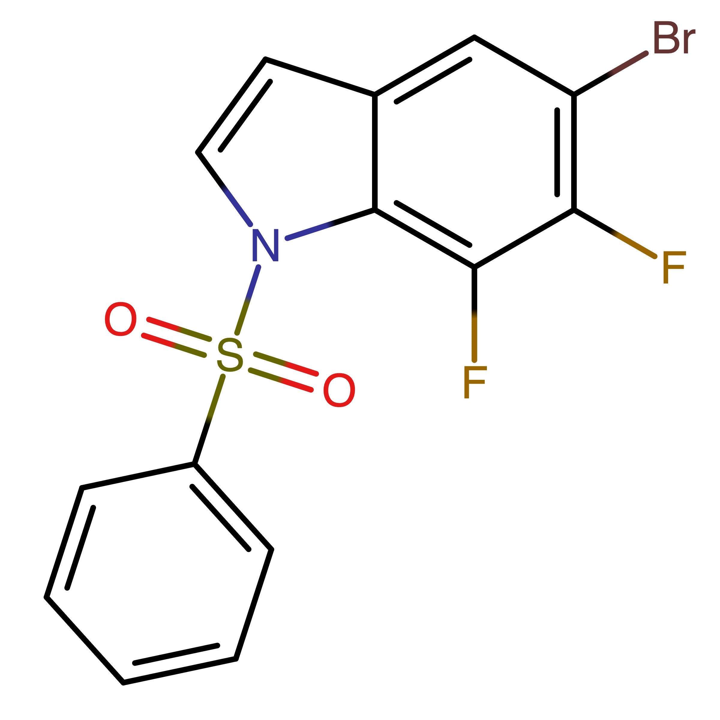 CAS 1589004-87-4 | 5-Bromo-6,7-difluoro-1-(phenylsulfonyl)-1H-indole