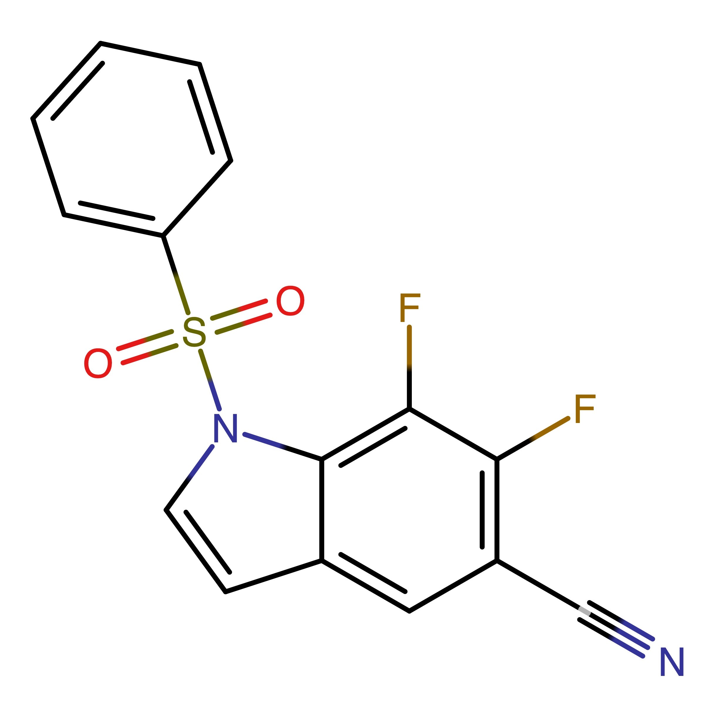 CAS 1589004-89-6 | 6,7-Difluoro-1-(phenylsulfonyl)-1H-indole-5-carbonitrile