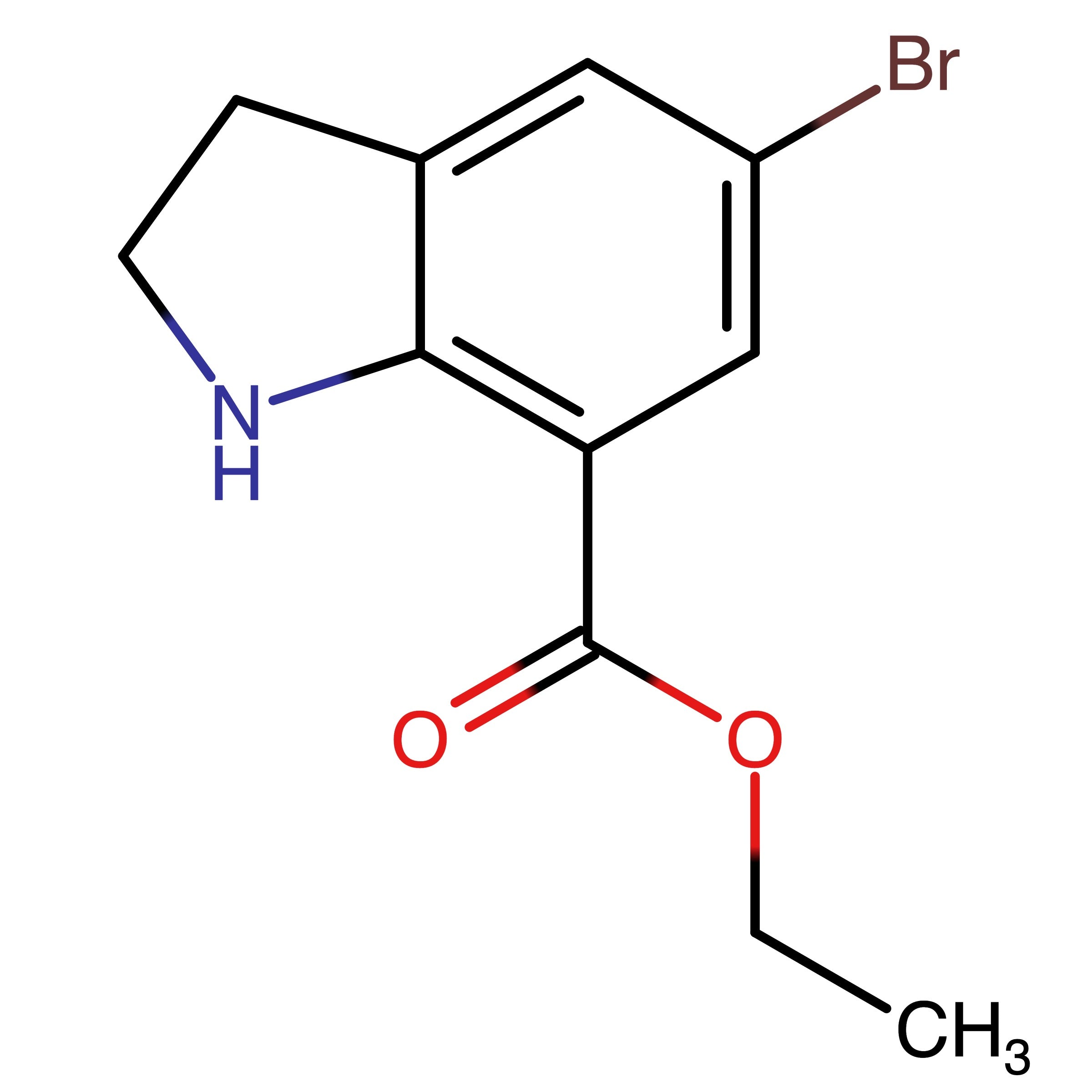 CAS 1065181-56-7 | Ethyl 5-bromoindoline-7-carboxylate