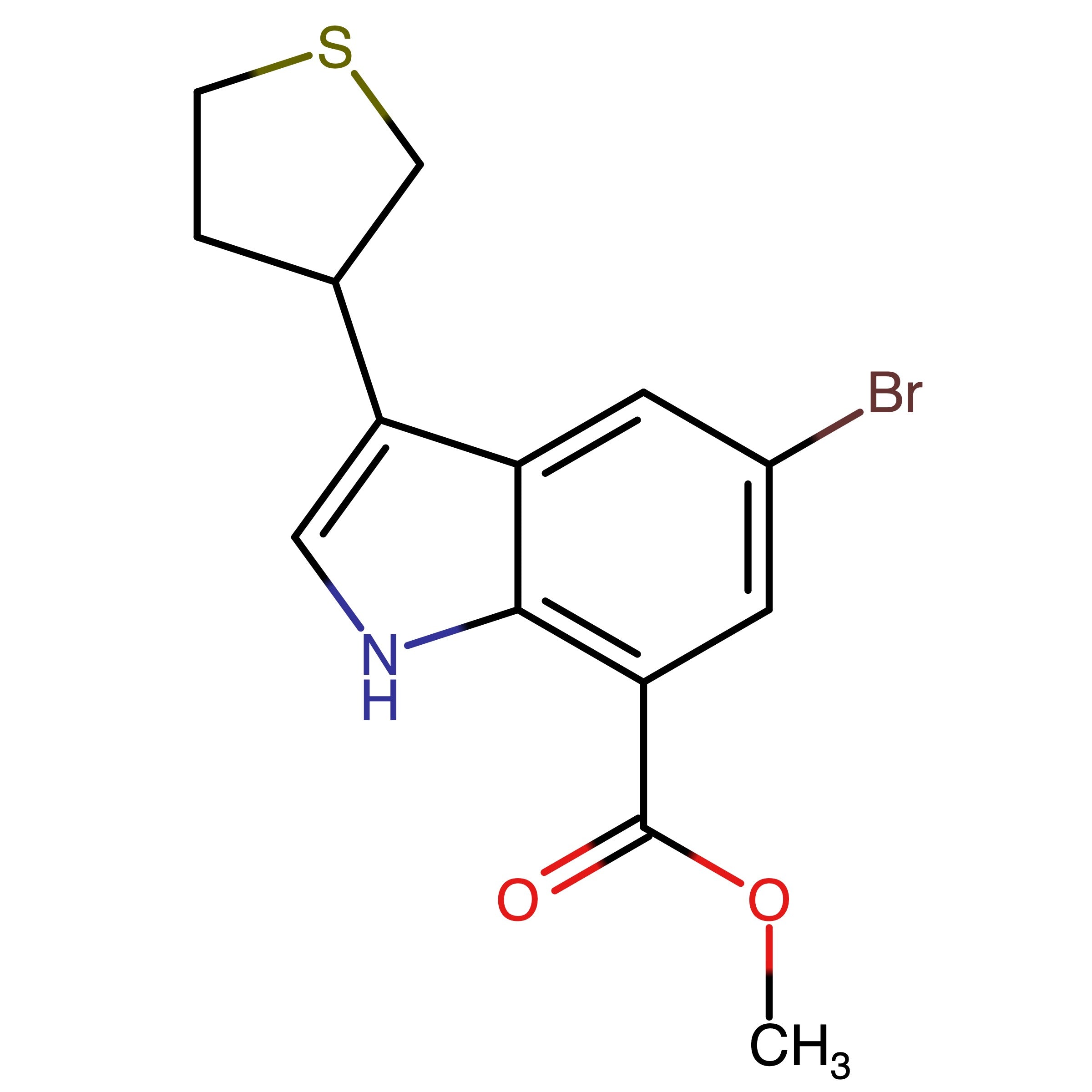 CAS 1065181-86-3 | Methyl 5-bromo-3-(tetrahydrothiophen-3-yl)-1H-indole-7-carboxylate