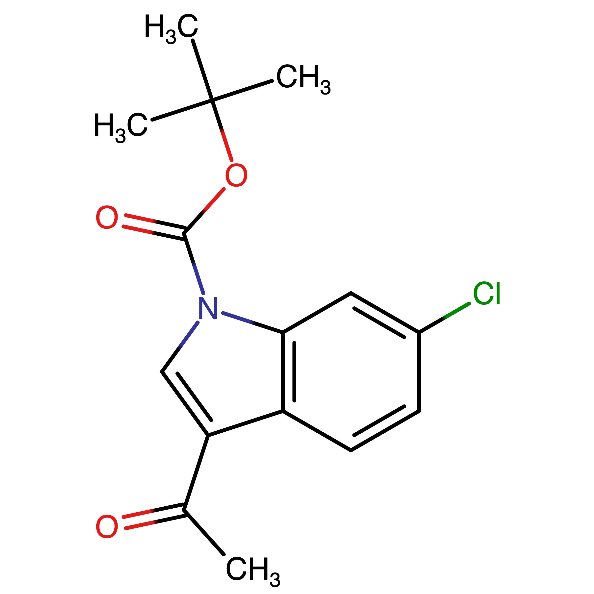 CAS 1637673-68-7 | tert-Butyl 3-acetyl-6-chloro-1H-indole-1-carboxylate