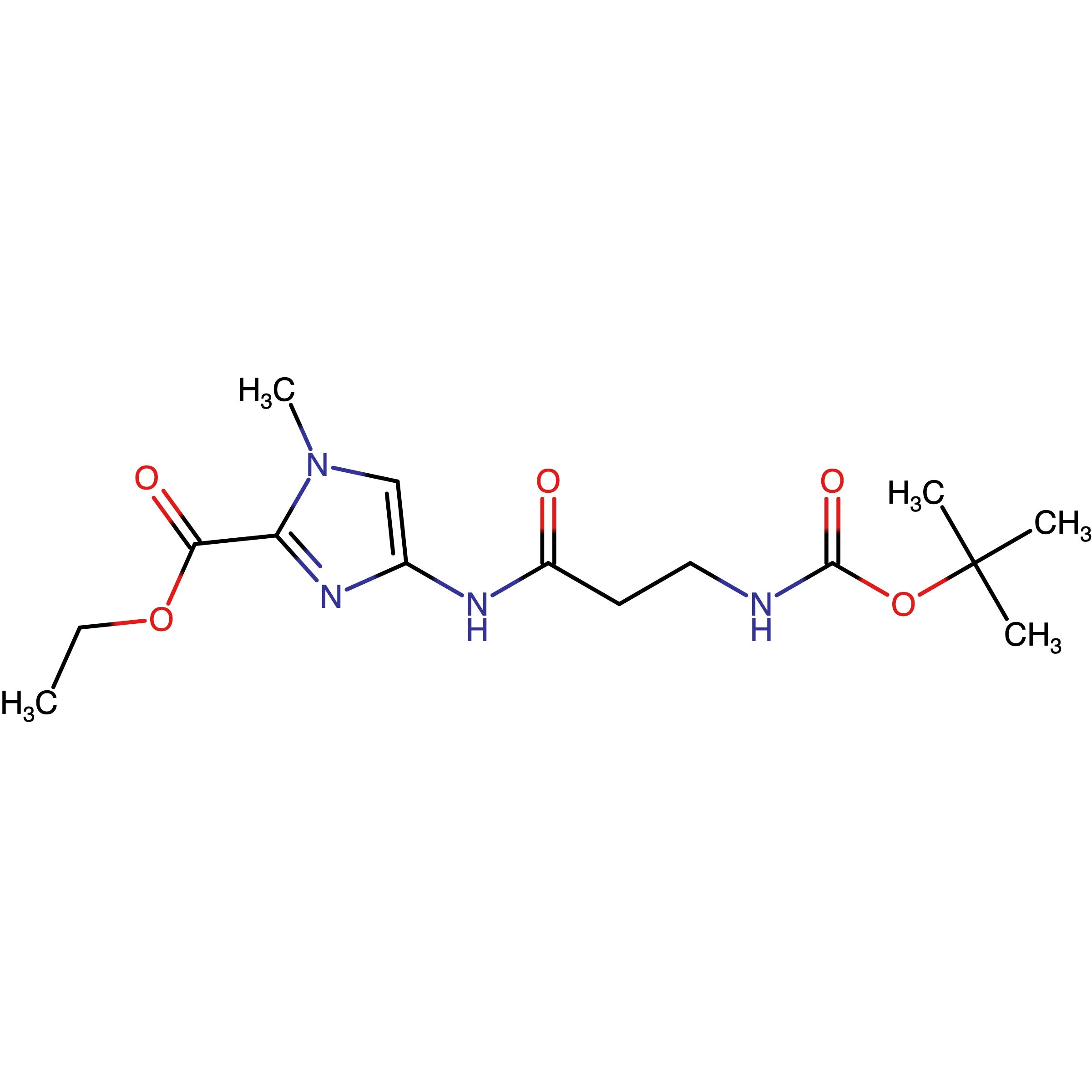 CAS 894786-20-0 | Ethyl 4-(3-((tert-butoxycarbonyl)amino)propanamido)-1-methyl-1H-imidazole-2-carboxylate