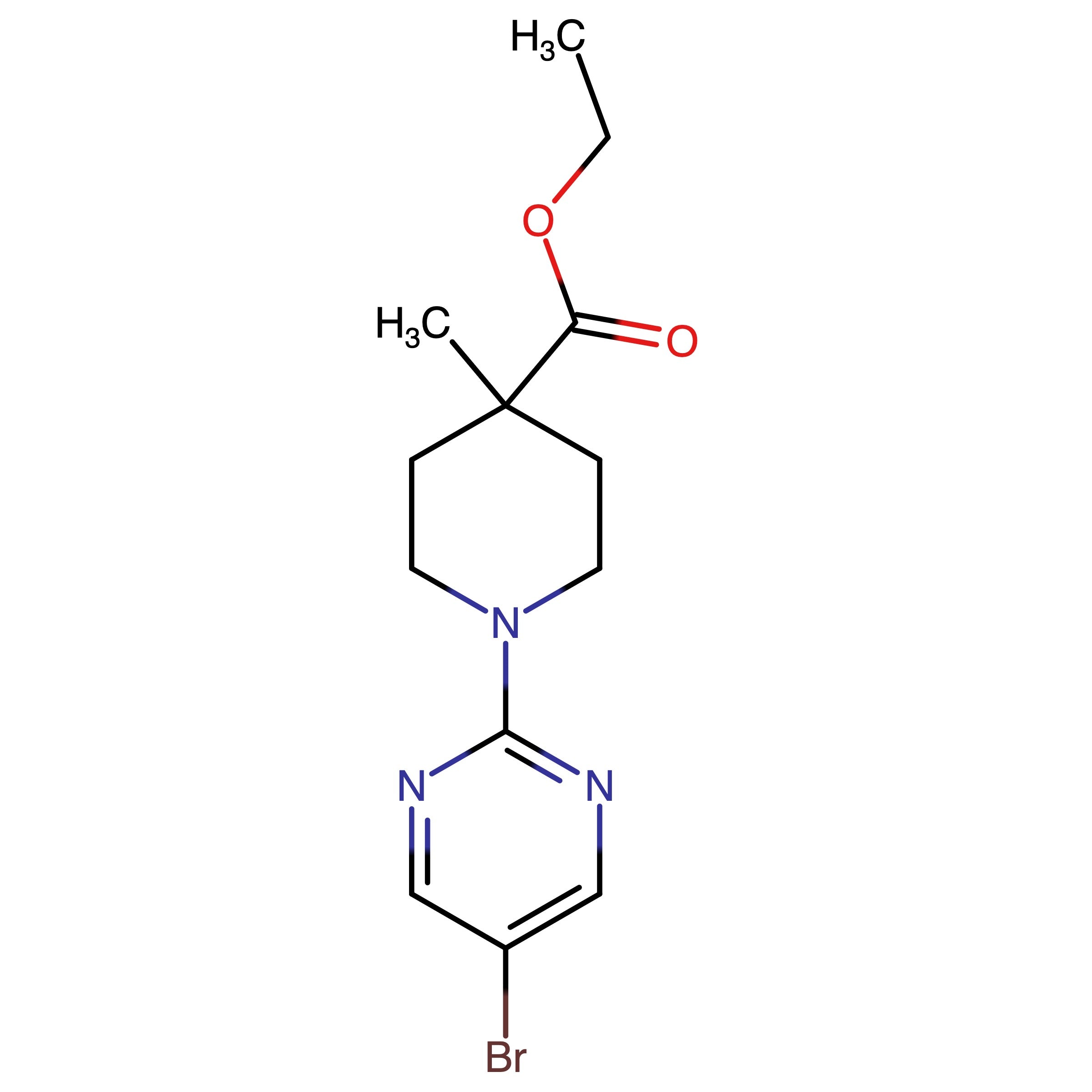 CAS 1372547-87-9 | Ethyl 1-(5-bromopyrimidin-2-yl)-4-methylpiperidine-4-carboxylate