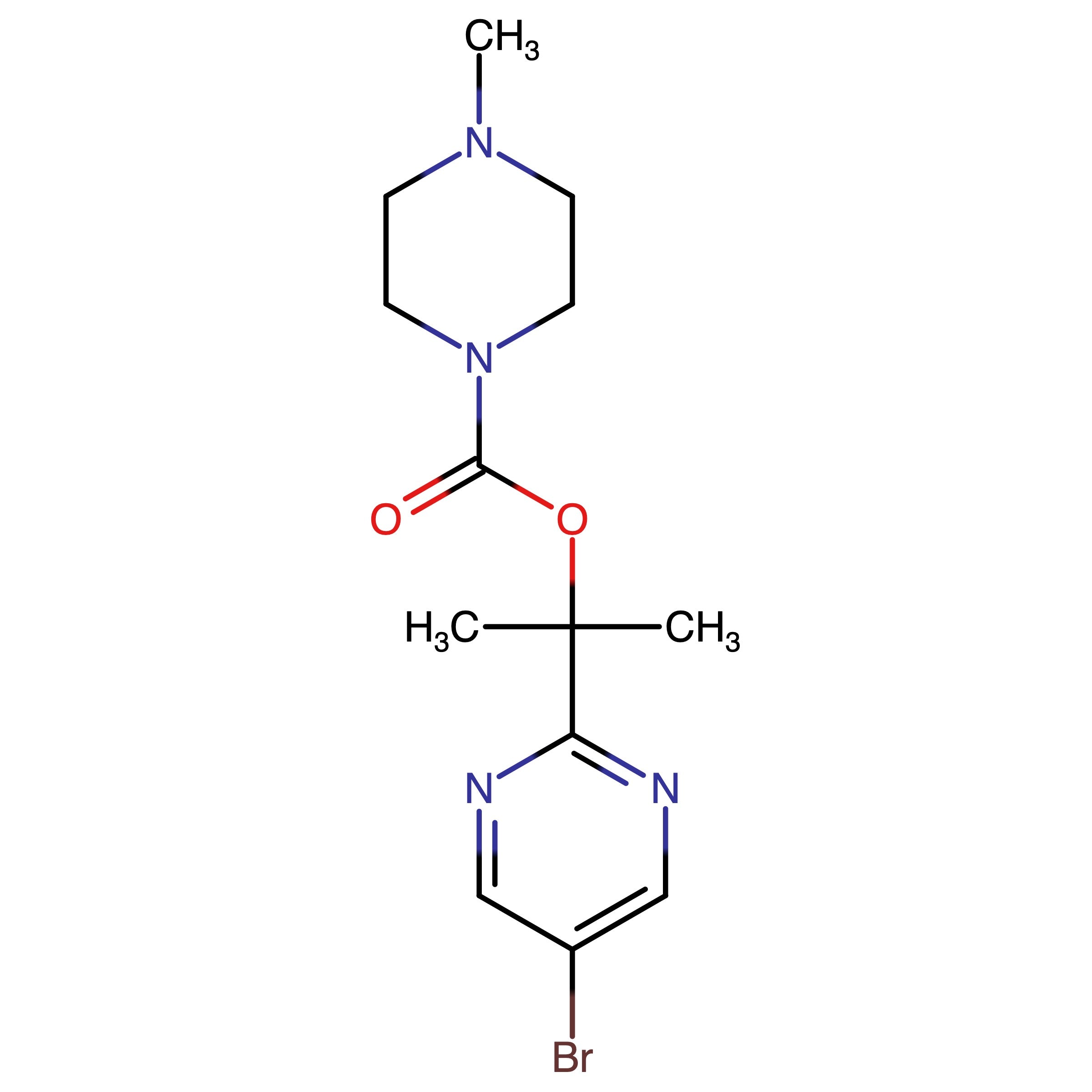 CAS 1459772-33-8 | 2-(5-Bromopyrimidin-2-yl)propan-2-yl 4-methylpiperazine-1-carboxylate