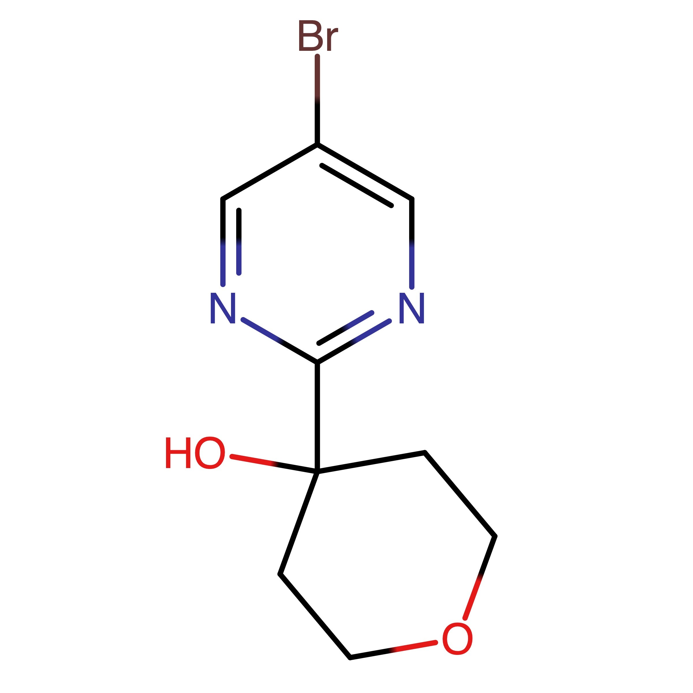 CAS 1459772-37-2 | 4-(5-Bromopyrimidin-2-yl)tetrahydro-2H-pyran-4-ol