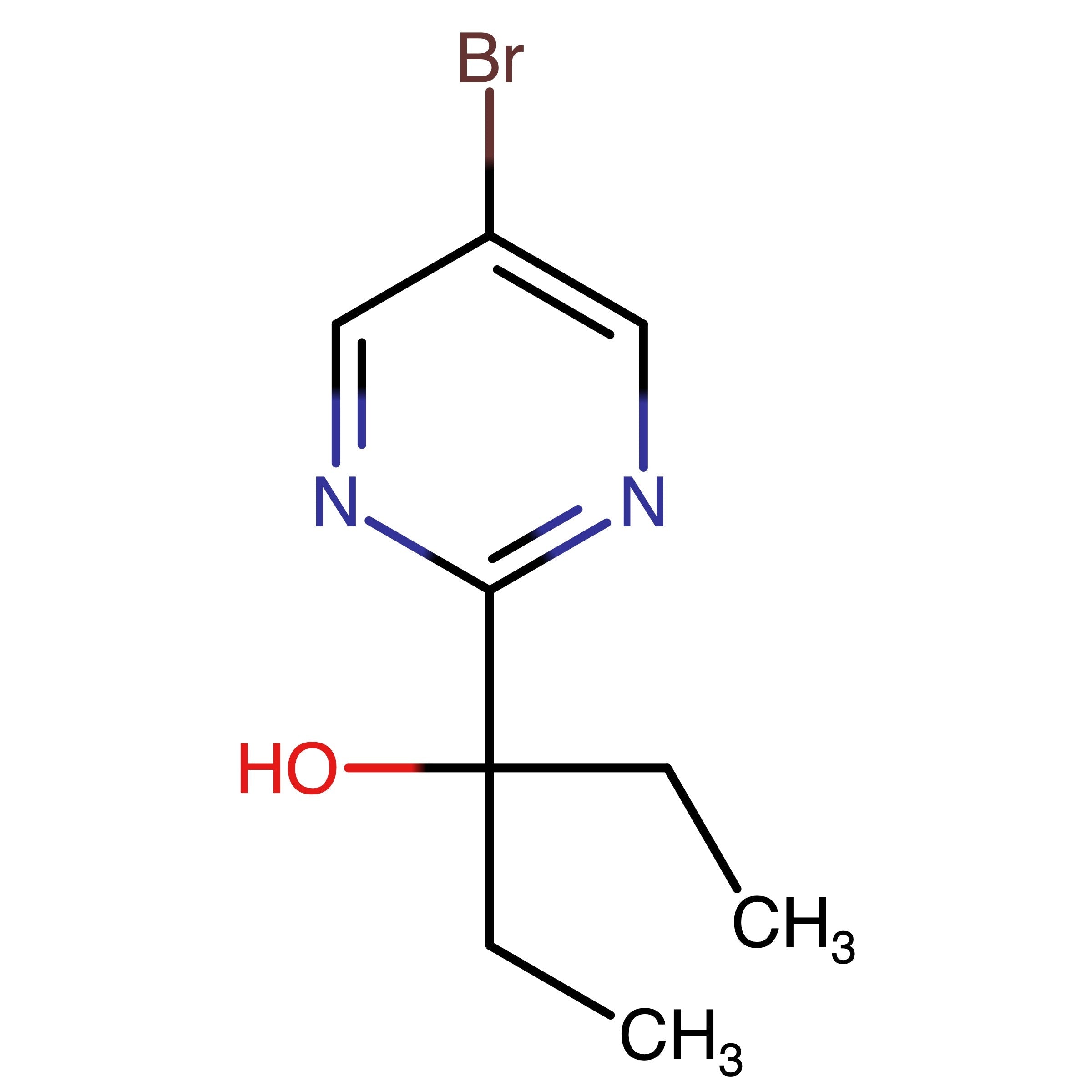 CAS 1459772-39-4 | 3-(5-Bromopyrimidin-2-yl)pentan-3-ol