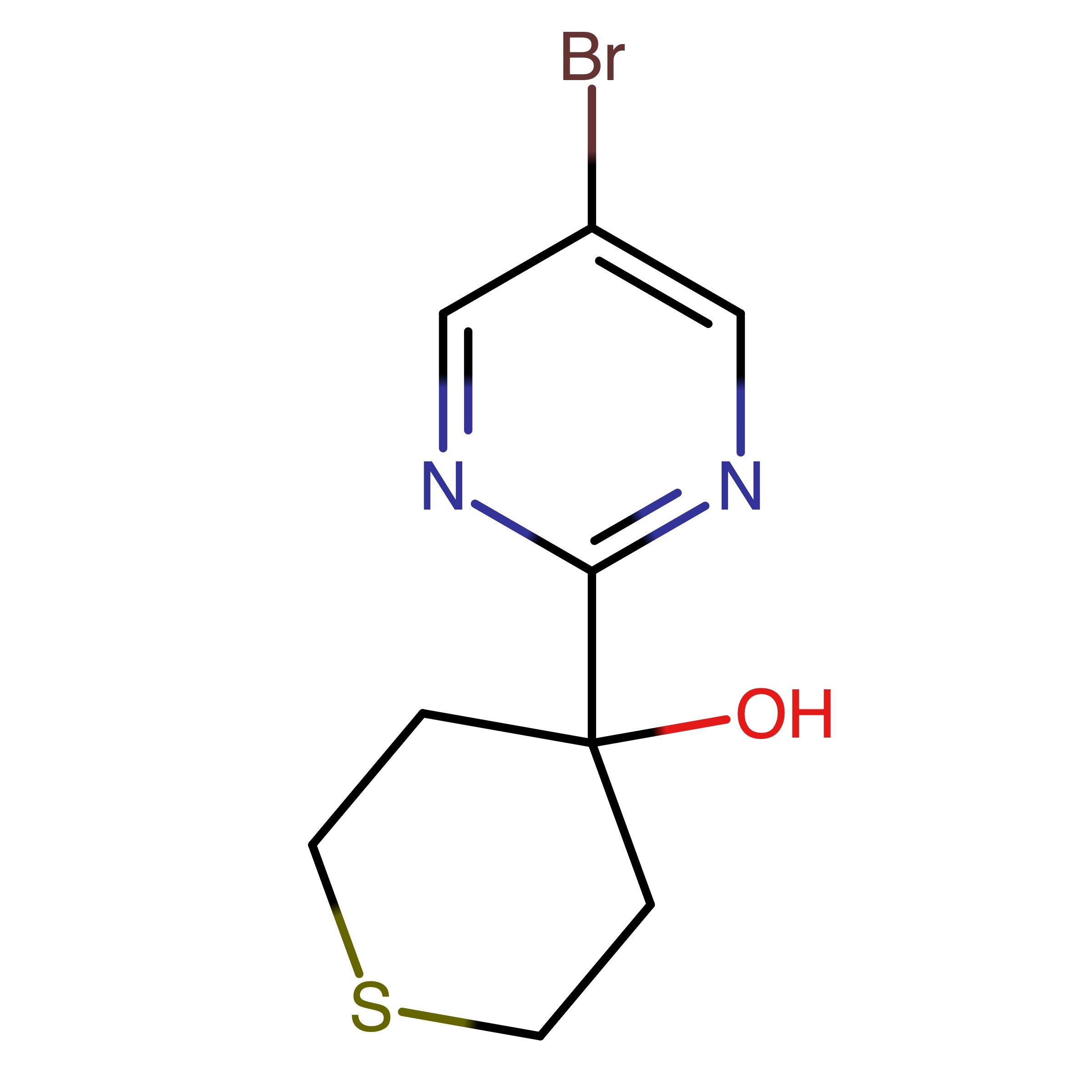 CAS 1459772-43-0 | 4-(5-Bromopyrimidin-2-yl)tetrahydro-2H-thiopyran-4-ol