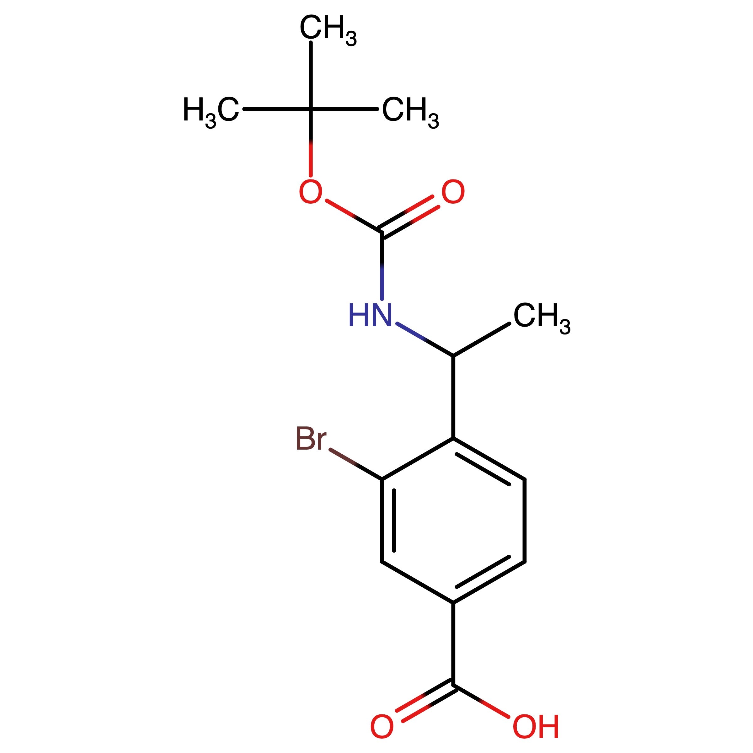 CAS 1333400-65-9 | 3-Bromo-4-(1-((tert-butoxycarbonyl)amino)ethyl)benzoic acid