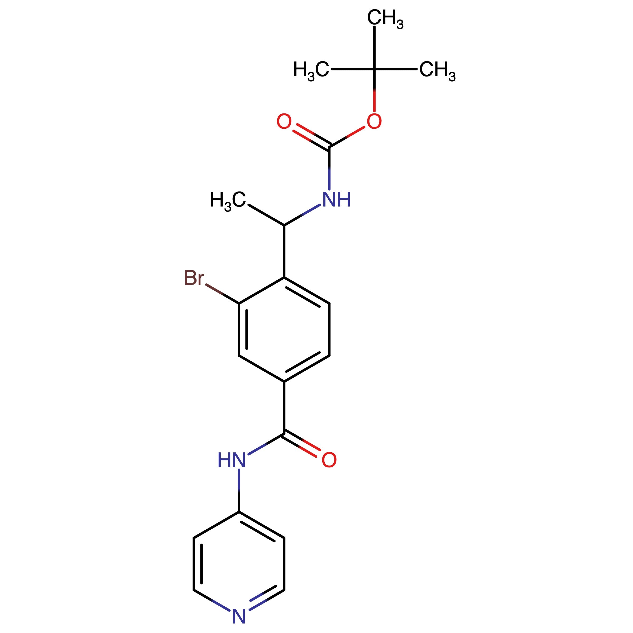 CAS 1333400-68-2 | tert-Butyl (1-(2-bromo-4-(pyridin-4-ylcarbamoyl)phenyl)ethyl)carbamate