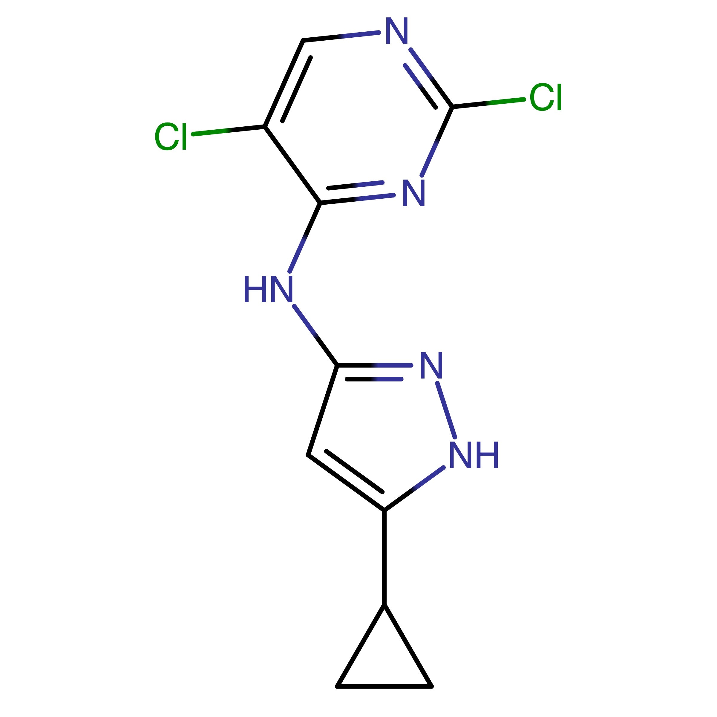 CAS 543713-00-4 | 2,5-Dichloro-N-(5-cyclopropyl-1H-pyrazol-3-yl)pyrimidin-4-amine