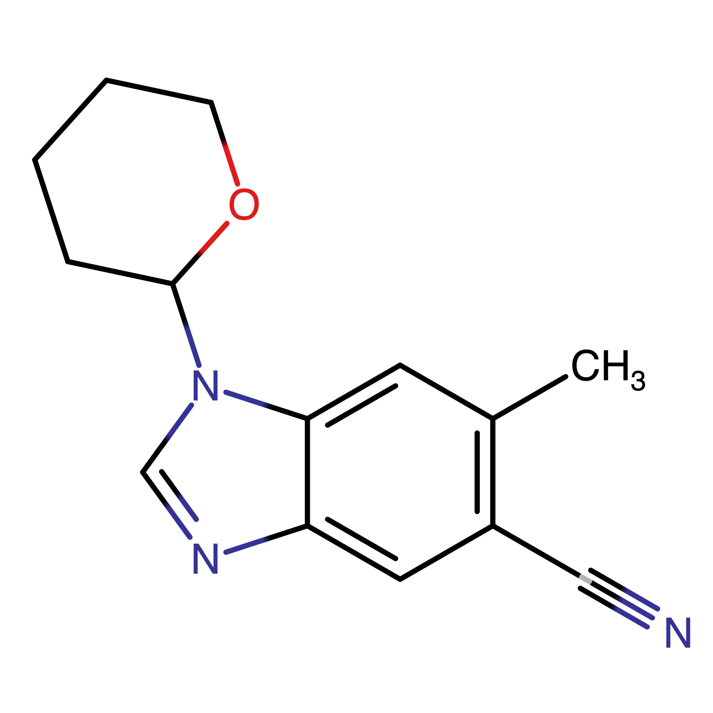 CAS 1407180-86-2 | 6-Methyl-1-(tetrahydro-2H-pyran-2-yl)-1H-benzo[d]imidazole-5-carbonitrile