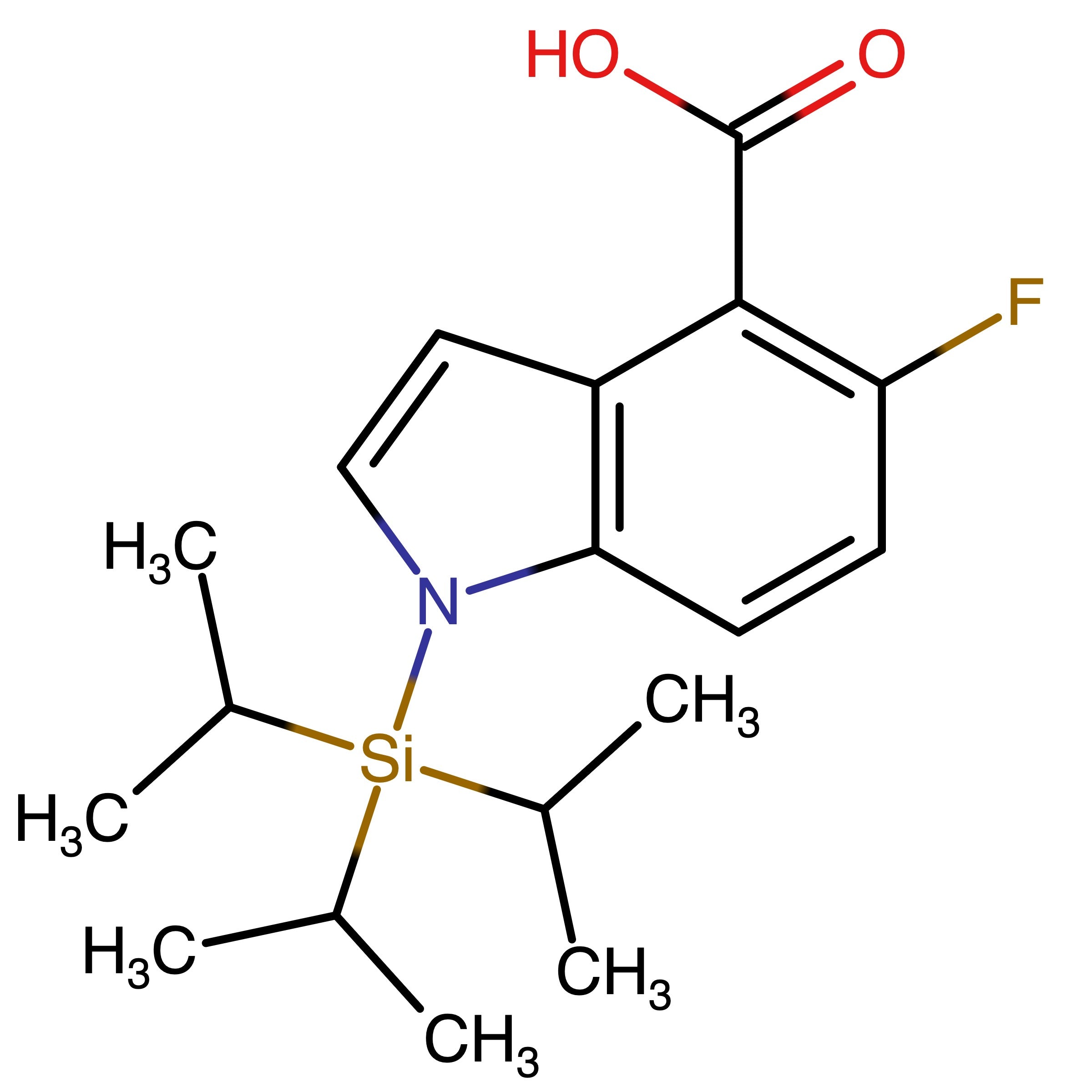 CAS 908600-81-7 | 5-Fluoro-1-(triisopropylsilyl)-1H-indole-4-carboxylic acid