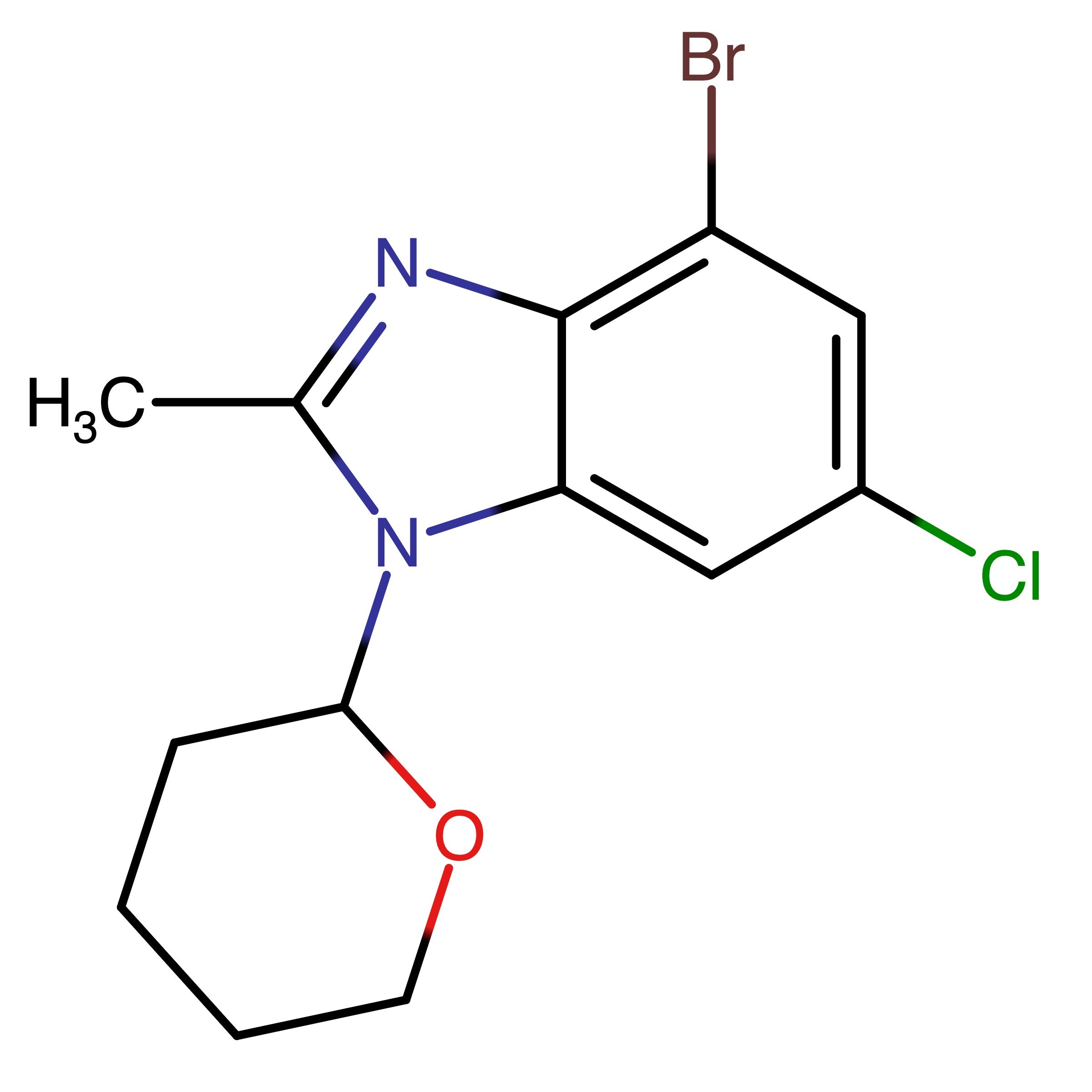 CAS 1425932-39-3 | 4-Bromo-6-chloro-2-methyl-1-(tetrahydro-2H-pyran-2-yl)-1H-benzo[d]imidazole