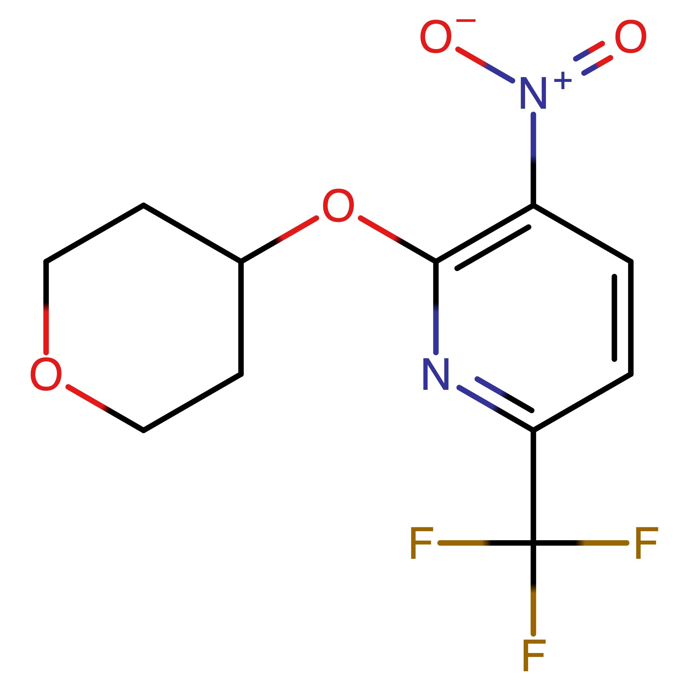 CAS 1211758-74-5 | 3-Nitro-2-((tetrahydro-2H-pyran-4-yl)oxy)-6-(trifluoromethyl)pyridine