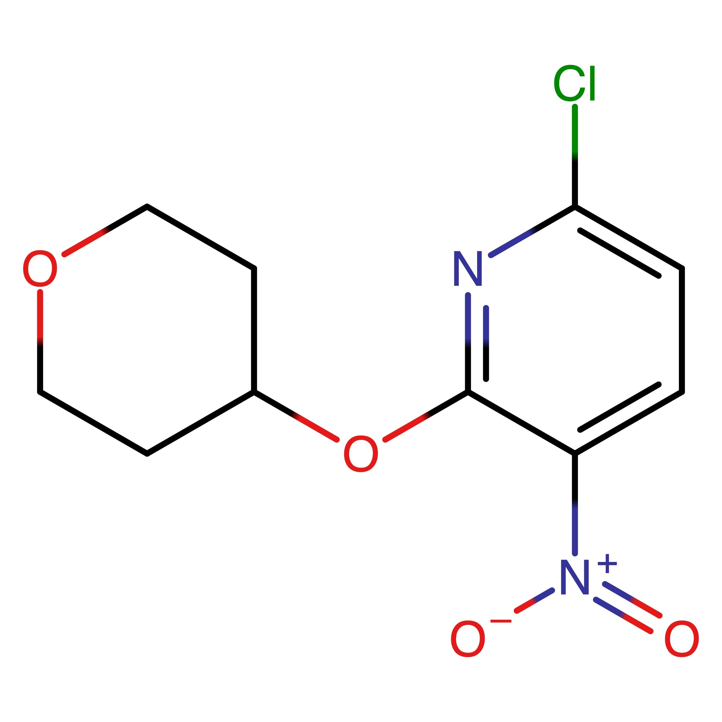 CAS 1211758-88-1 | 6-Chloro-3-nitro-2-((tetrahydro-2H-pyran-4-yl)oxy)pyridine