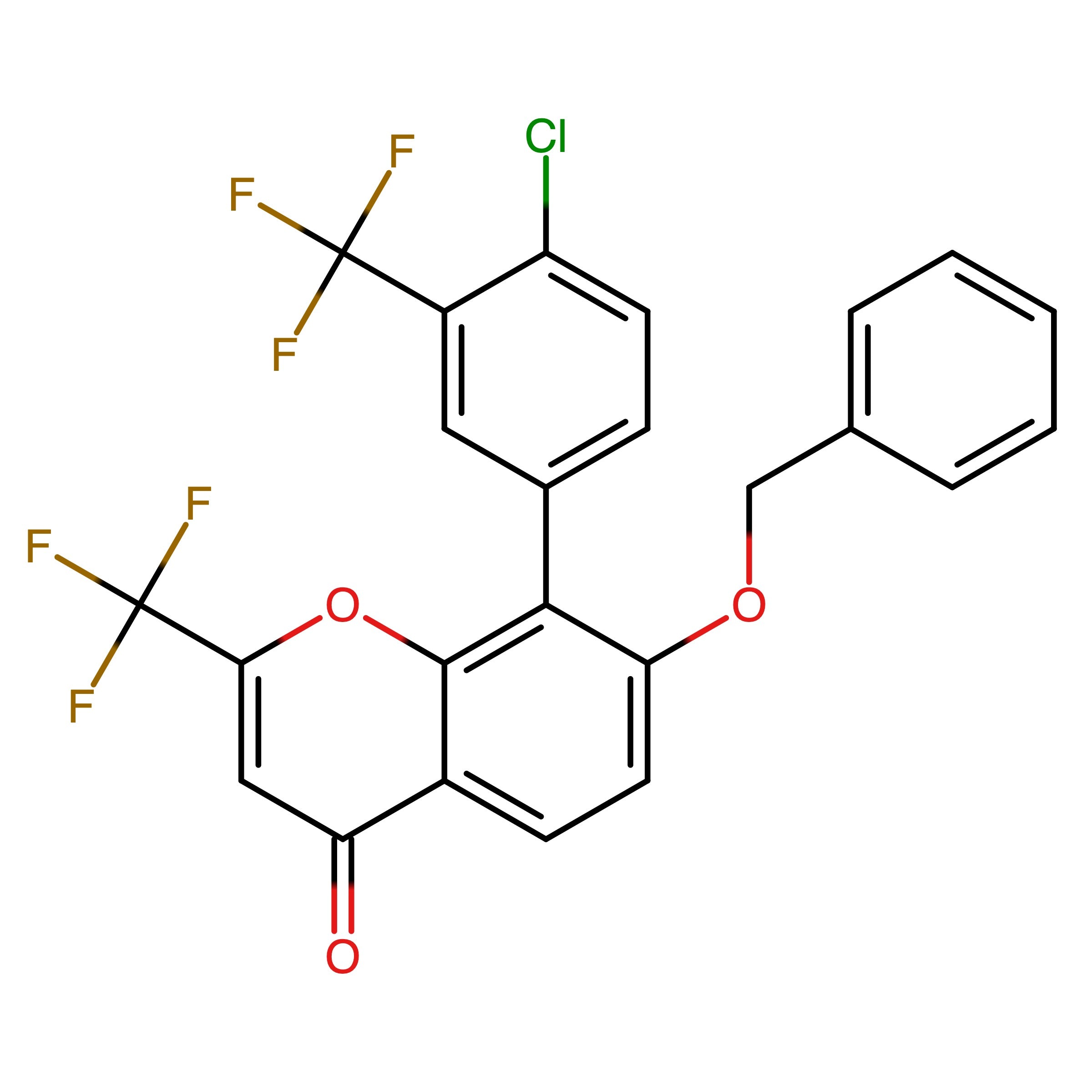 CAS 2568149-78-8 | 7-(Benzyloxy)-8-(4-chloro-3-(trifluoromethyl)phenyl)-2-(trifluoromethyl)-4H-chromen-4-one