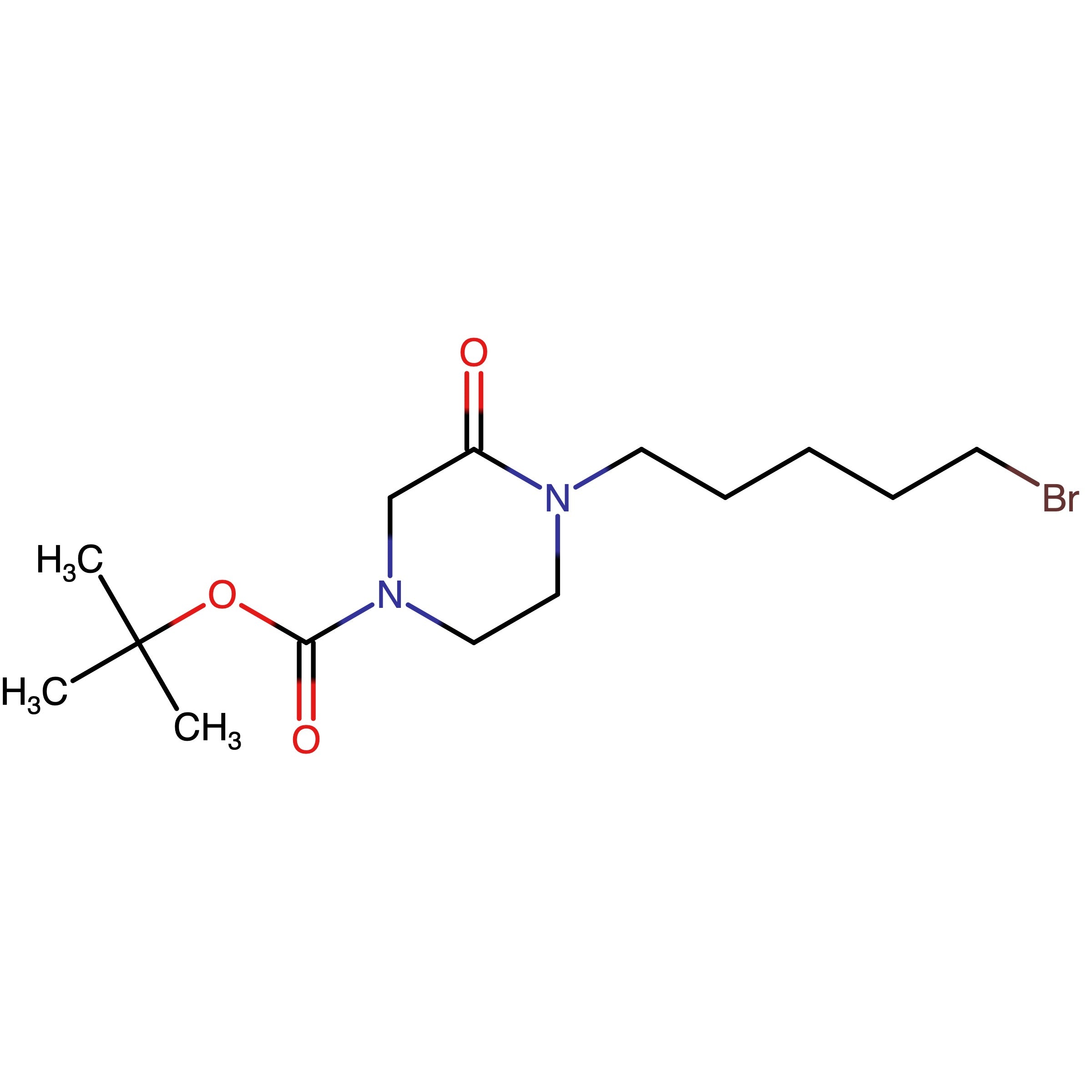 CAS 1311457-18-7 | tert-Butyl 4-(5-bromopentyl)-3-oxopiperazine-1-carboxylate