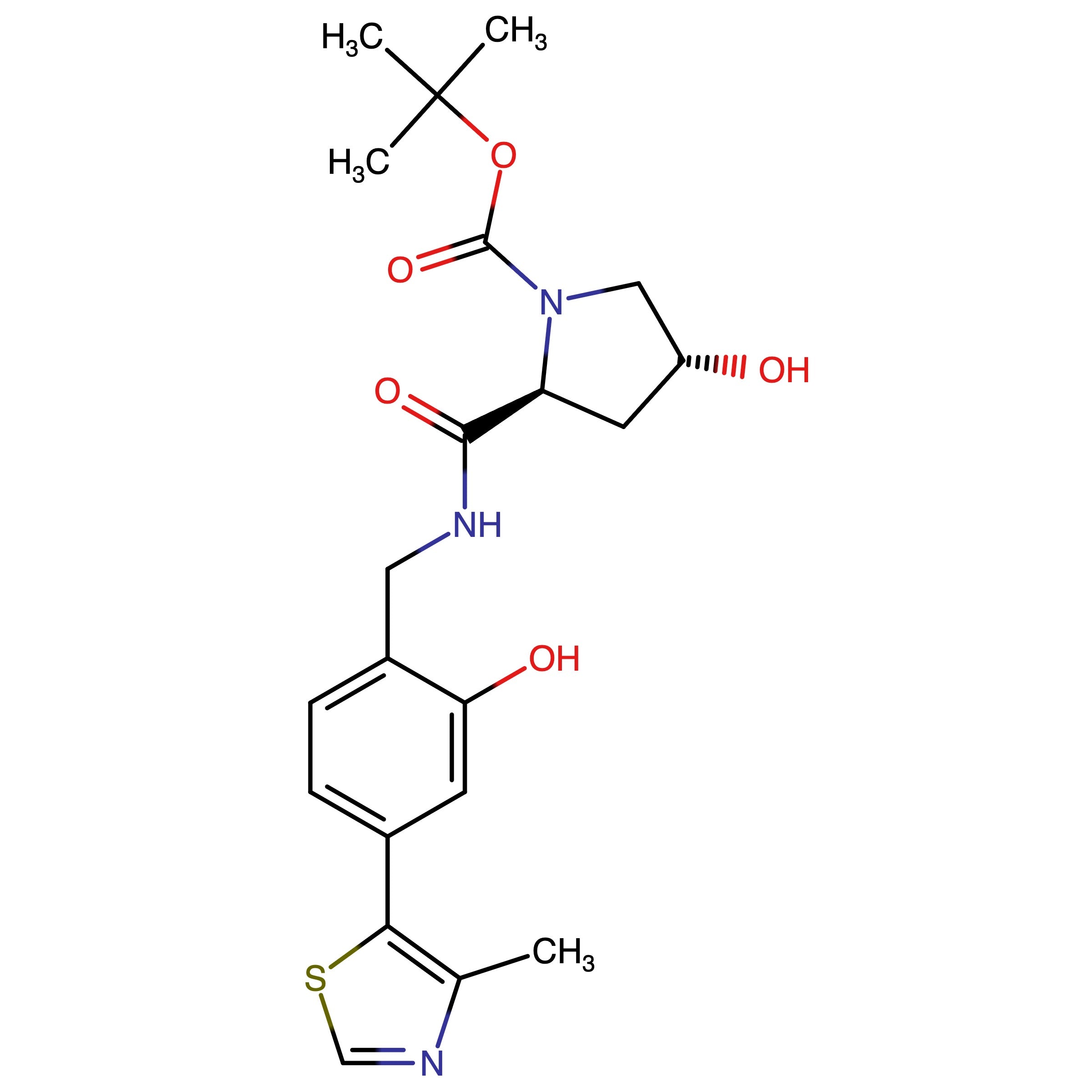 CAS 1448190-12-2 | tert-Butyl (2S,4R)-4-hydroxy-2-((2-hydroxy-4-(4-methylthiazol-5-yl)benzyl)carbamoyl)pyrrolidine-1-carboxylate