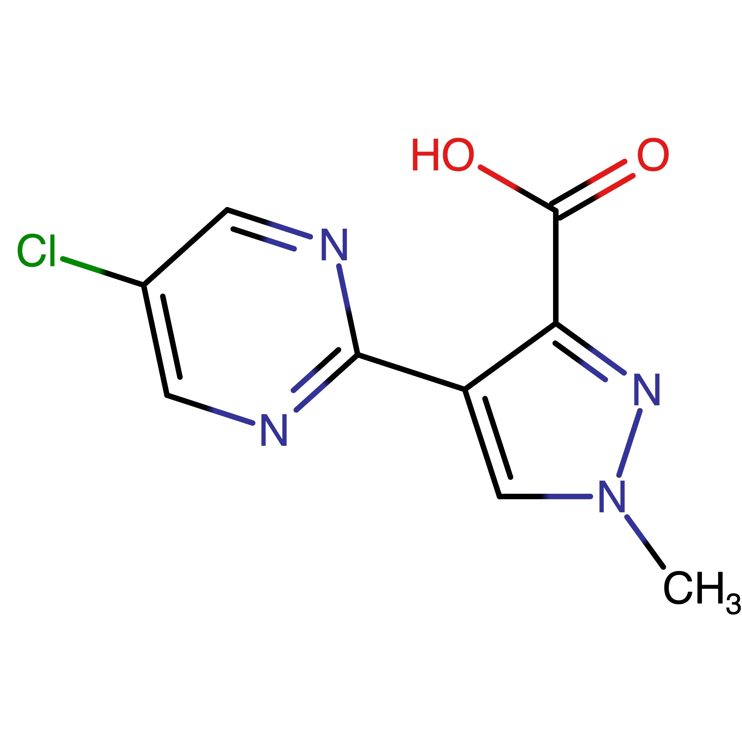 CAS 2125740-28-3 | 4-(5-Chloropyrimidin-2-yl)-1-methyl-1H-pyrazole-3-carboxylic acid