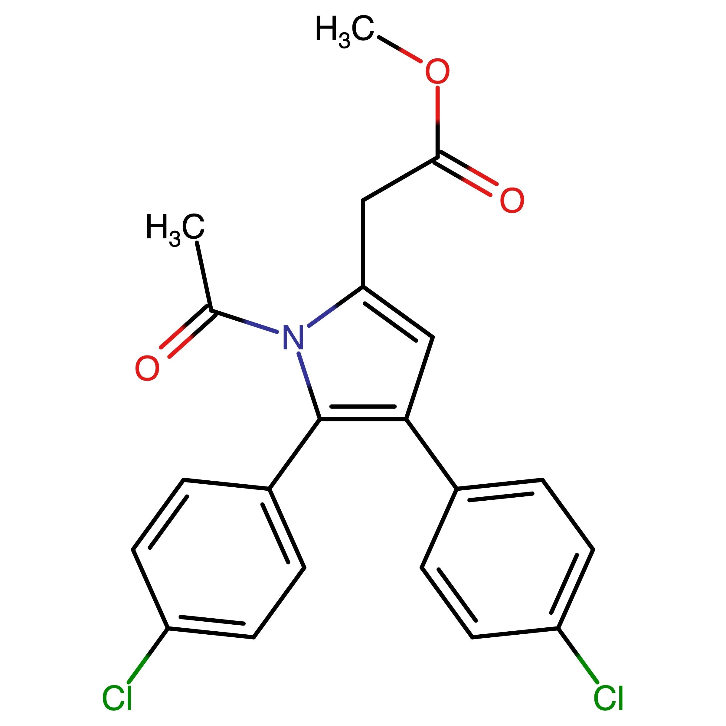 CAS 1236115-65-3 | Methyl 2-(1-acetyl-4,5-bis(4-chlorophenyl)-1H-pyrrol-2-yl)acetate