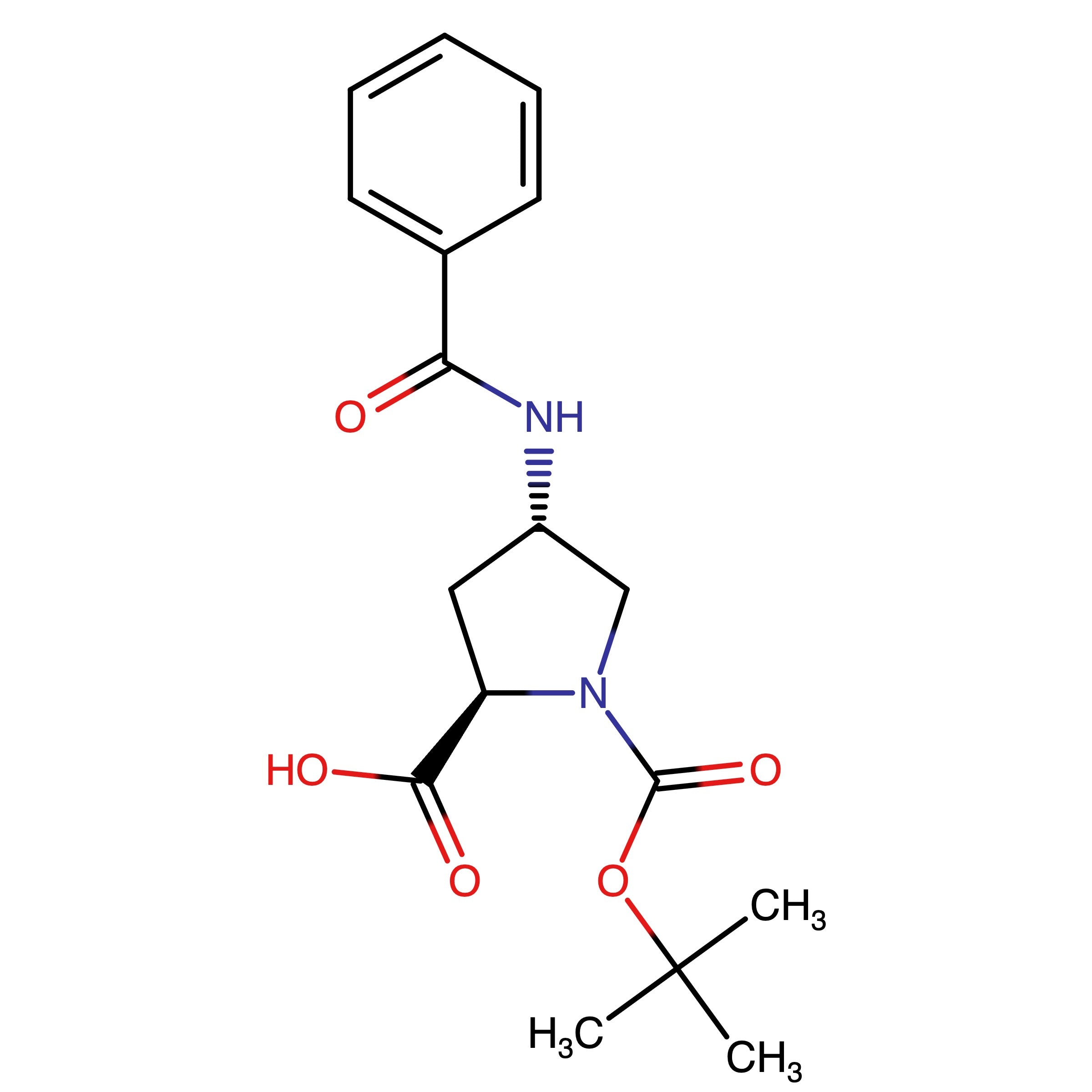 CAS 2410637-28-2 | N-Boc-(4S)-(benzamido)-D-proline