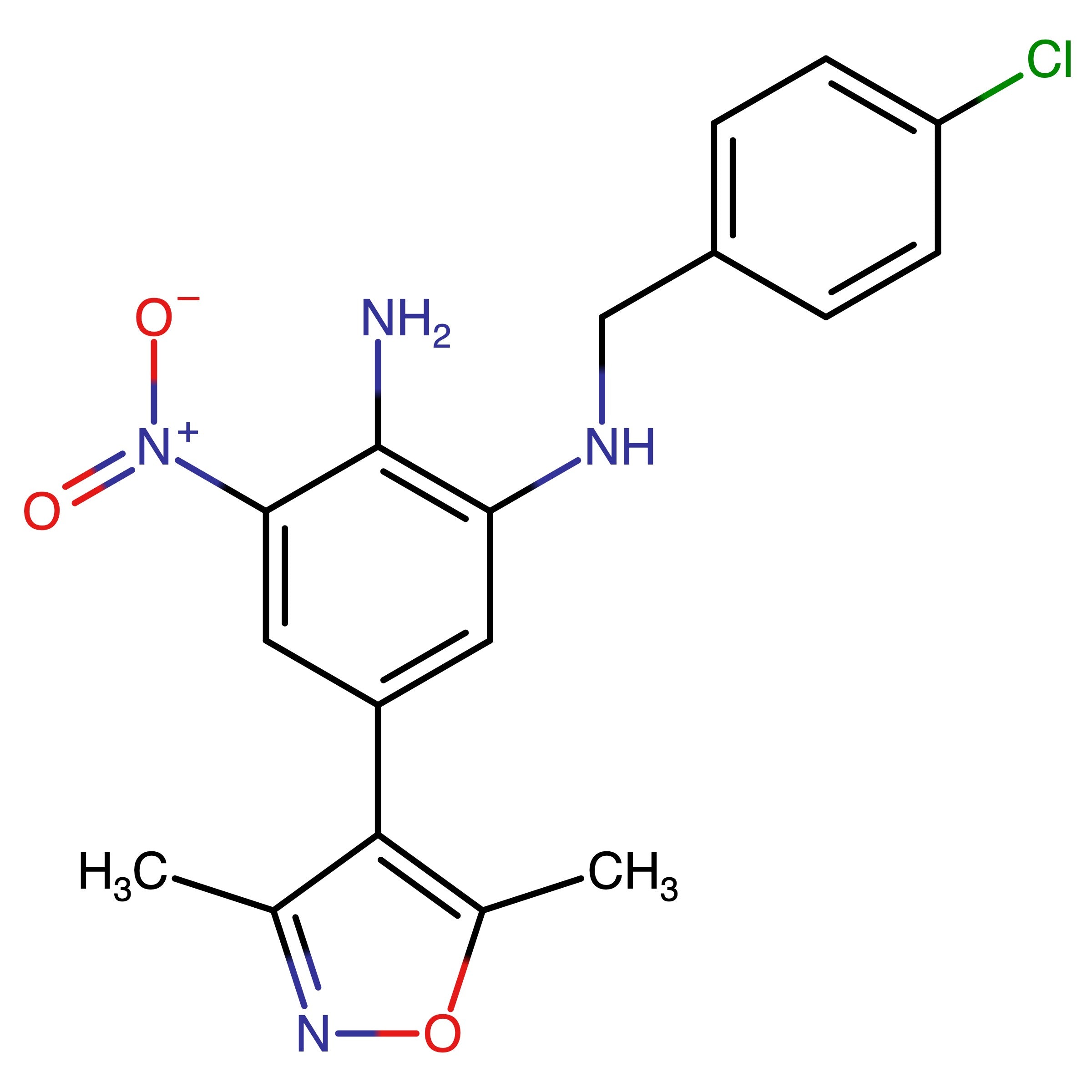 CAS 1643945-18-9 | N1-(4-Chlorobenzyl)-5-(3,5-dimethylisoxazol-4-yl)-3-nitrobenzene-1,2-diamine