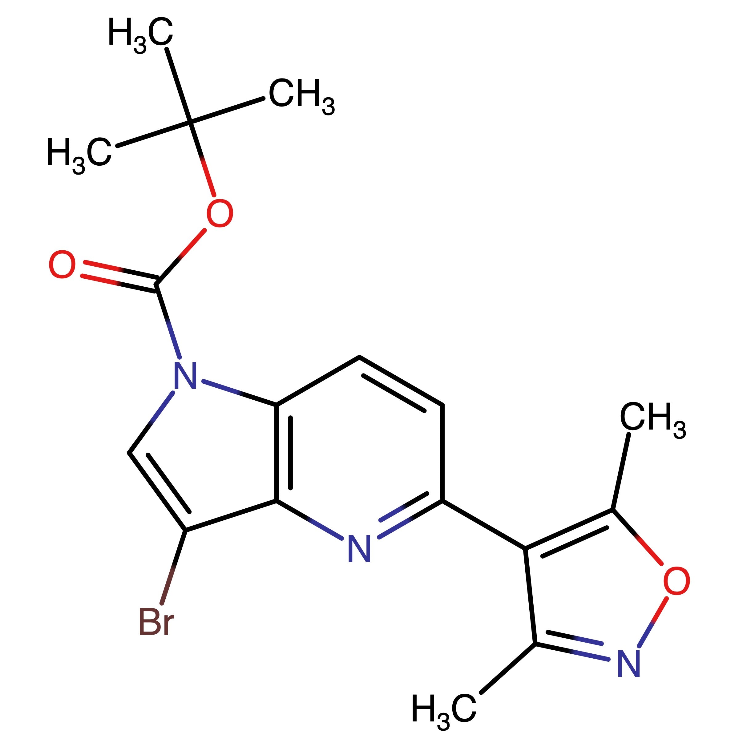 CAS 1643945-30-5 | tert-Butyl 3-bromo-5-(3,5-dimethylisoxazol-4-yl)-1H-pyrrolo[3,2-b]pyridine-1-carboxylate