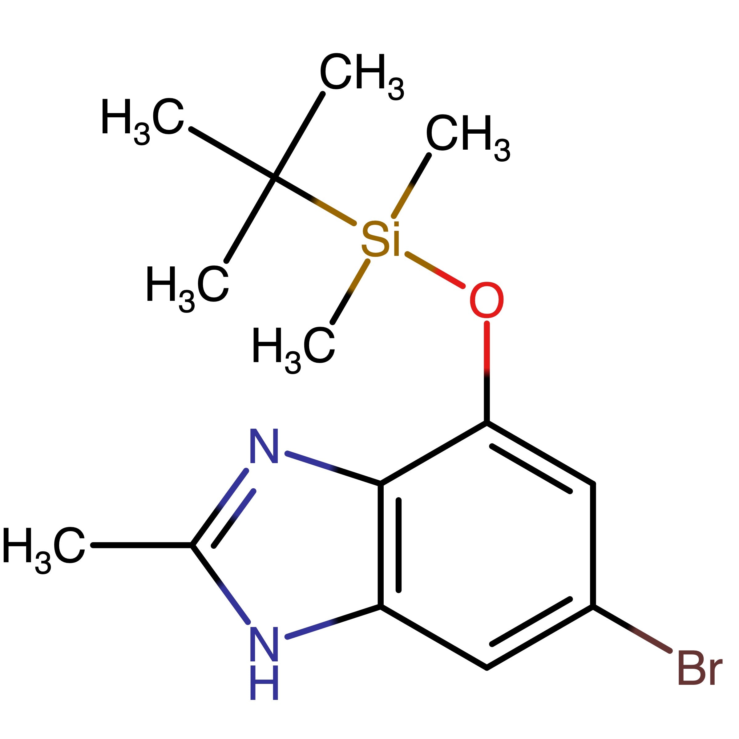 CAS 1643945-60-1 | 6-Bromo-4-((tert-butyldimethylsilyl)oxy)-2-methyl-1H-benzo[d]imidazole