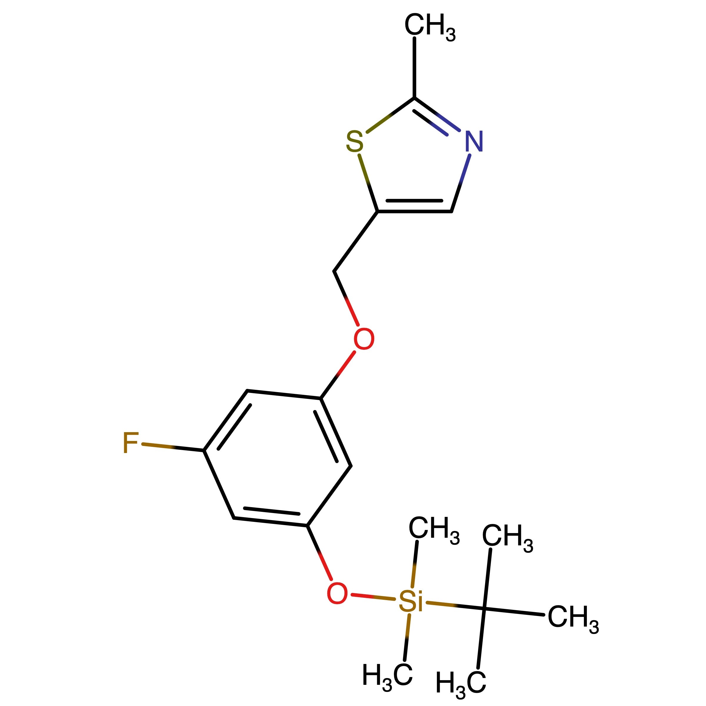 CAS 1504590-26-4 | 5-((3-((tert-Butyldimethylsilyl)oxy)-5-fluorophenoxy)methyl)-2-methylthiazole