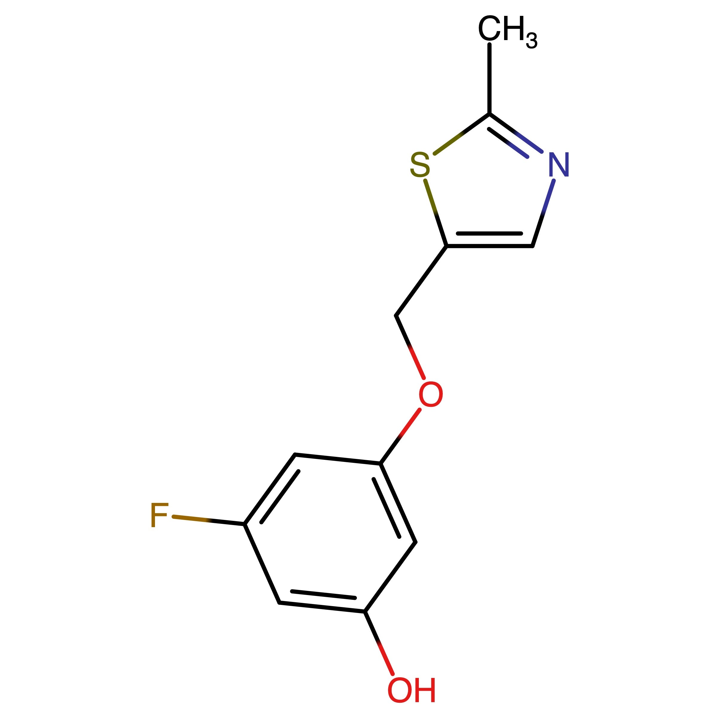 CAS 1504590-27-5 | 3-Fluoro-5-((2-methylthiazol-5-yl)methoxy)phenol