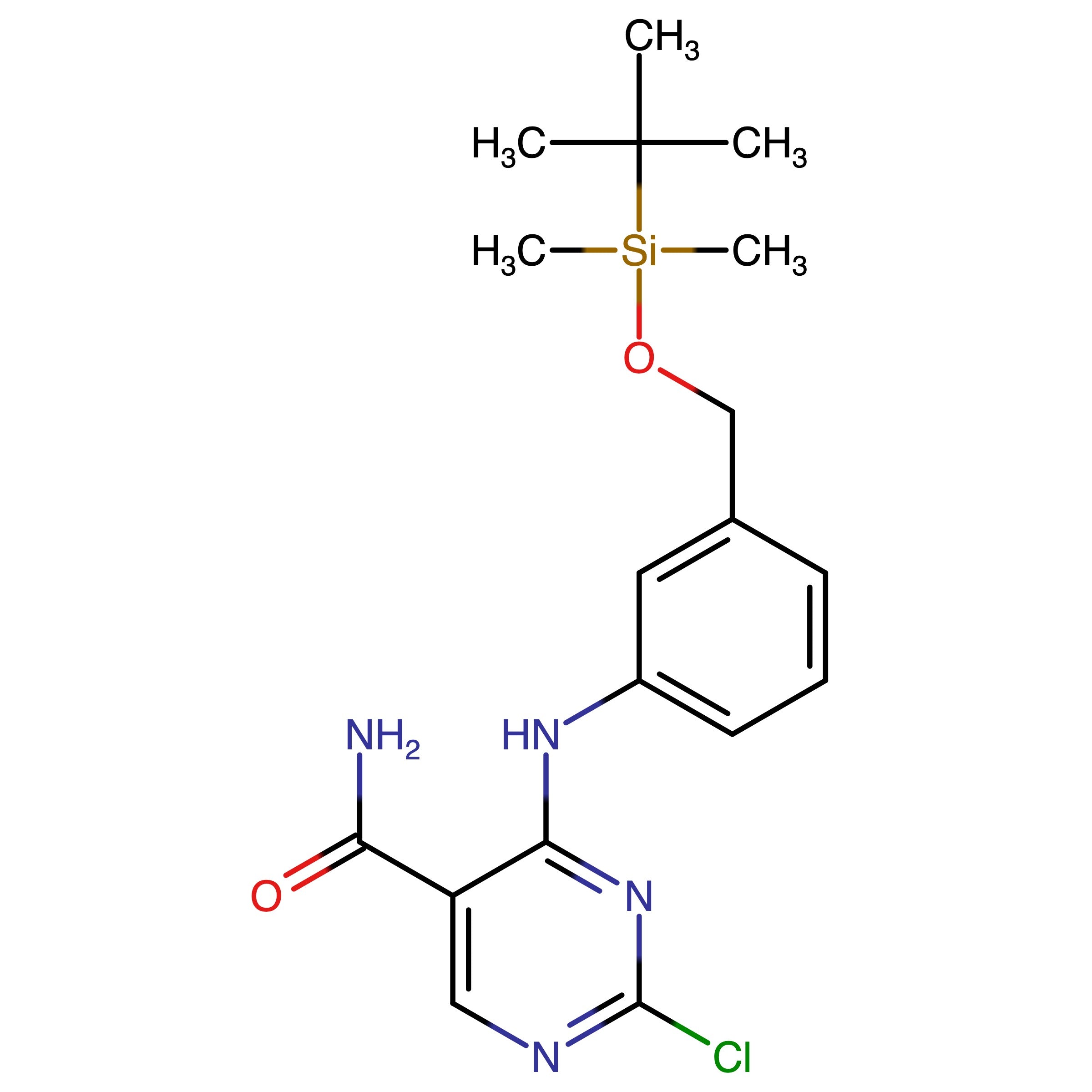 CAS RN 2770483-72-0 | 4-((3-(((tert-Butyldimethylsilyl)oxy)methyl)phenyl)amino)-2-chloropyrimidine-5-carboxamide