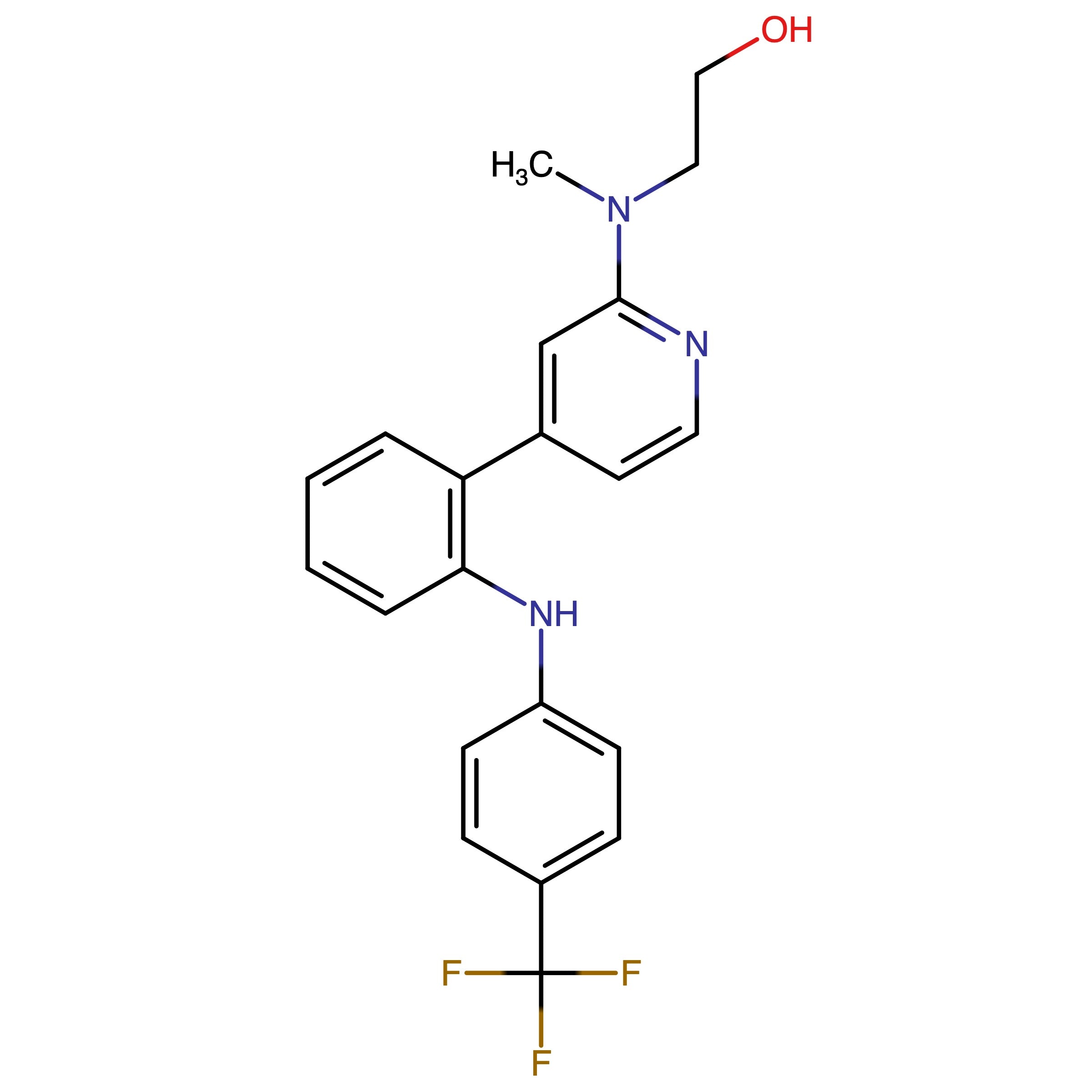 CAS RN 2962794-38-1 | 2-(Methyl(4-(2-((4-(trifluoromethyl)phenyl)amino)phenyl)pyridin-2-yl)amino)ethan-1-ol