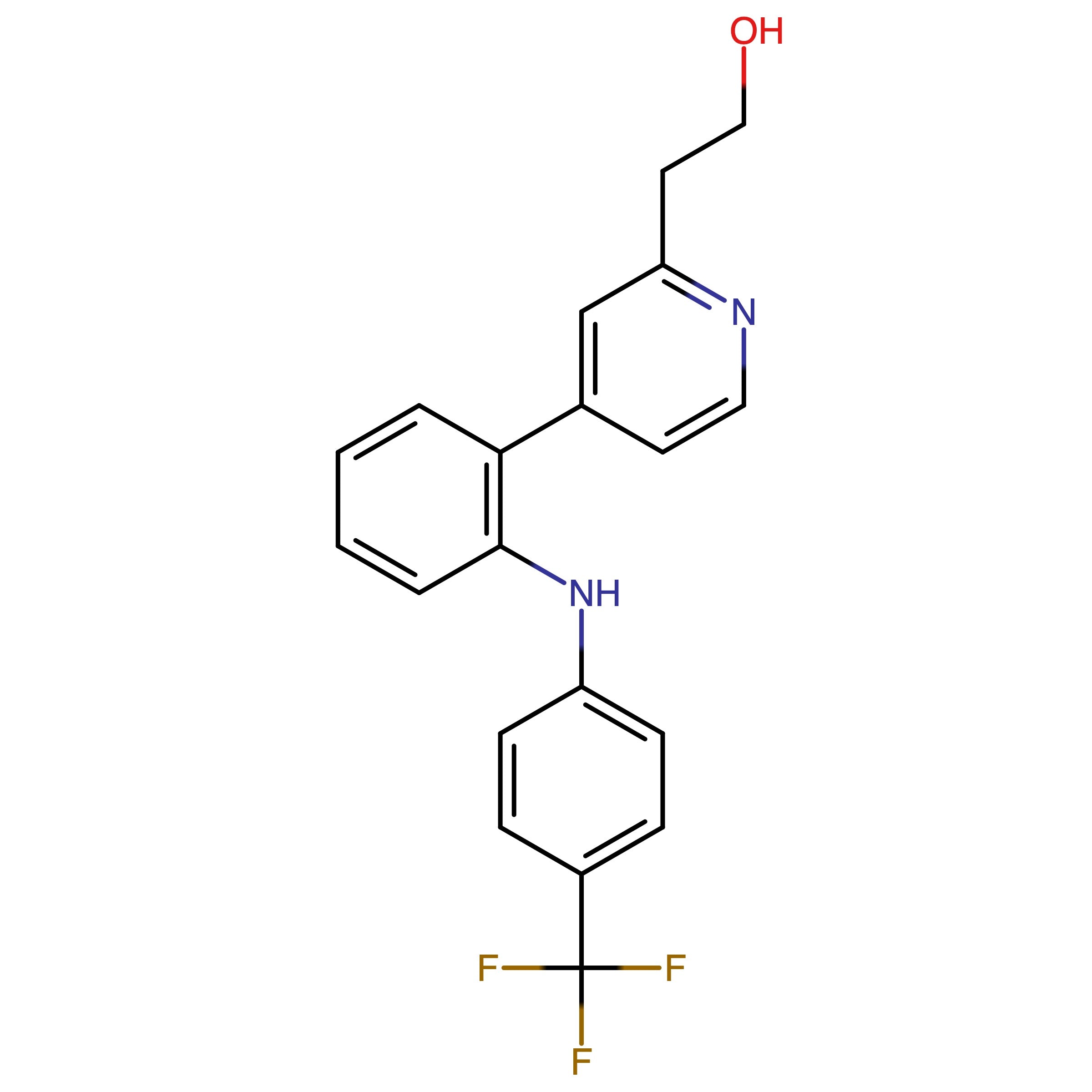 CAS RN 2962794-59-6 | 2-(4-(2-((4-(Trifluoromethyl)phenyl)amino)phenyl)pyridin-2-yl)ethan-1-ol
