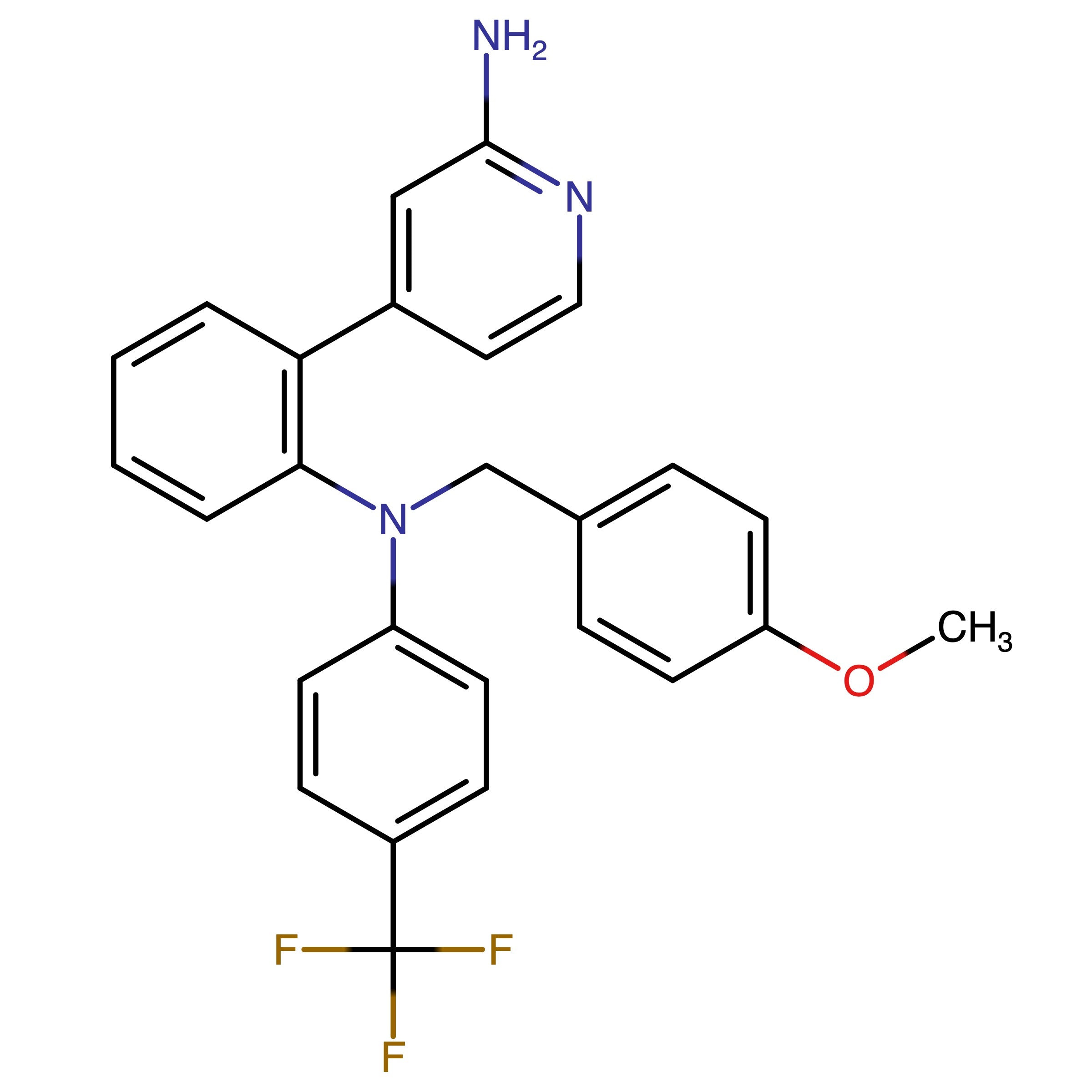 CAS RN 2962795-73-7 | 4-(2-((4-Methoxybenzyl)(4-(trifluoromethyl)phenyl)amino)phenyl)pyridin-2-amine