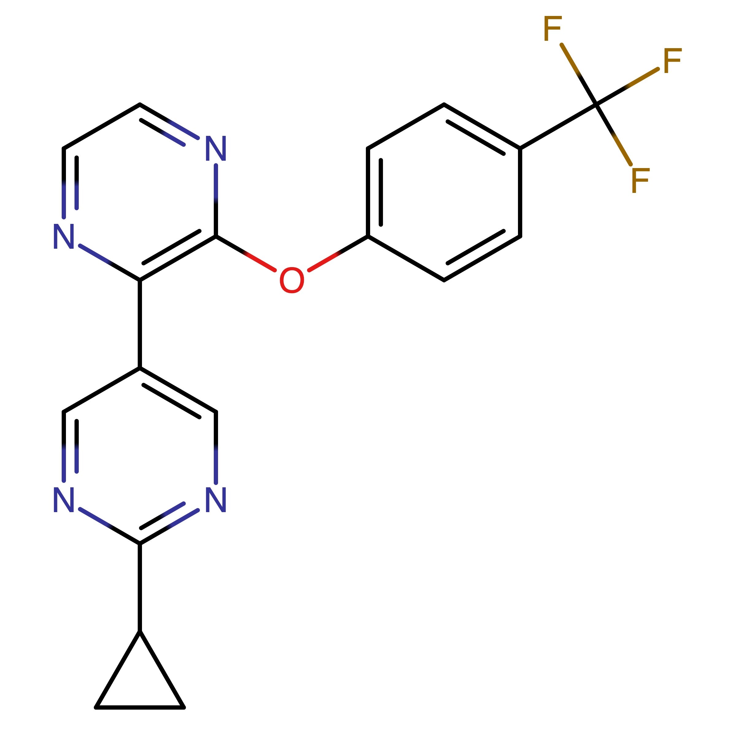 CAS RN 2962794-76-7 | 2-Cyclopropyl-5-(3-(4-(trifluoromethyl)phenoxy)pyrazin-2-yl)pyrimidine